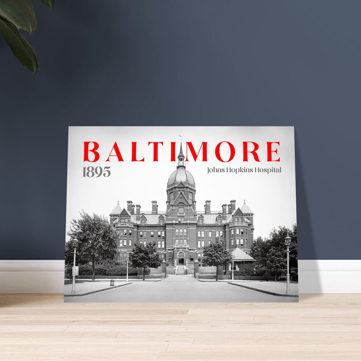 Baltimore Maryland 1895 Johns Hopkins Hospital - Premium Matte Paper Poster