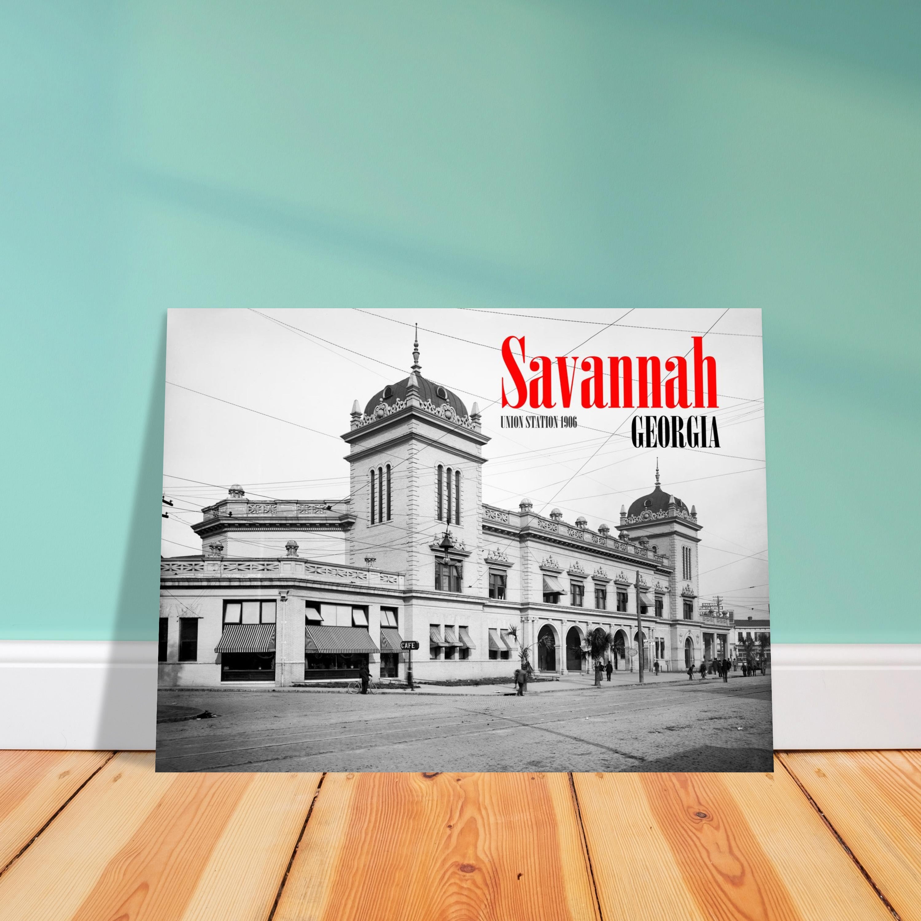 Savannah, Georgia 1905 - Union Station - Premium Matte Paper Poster