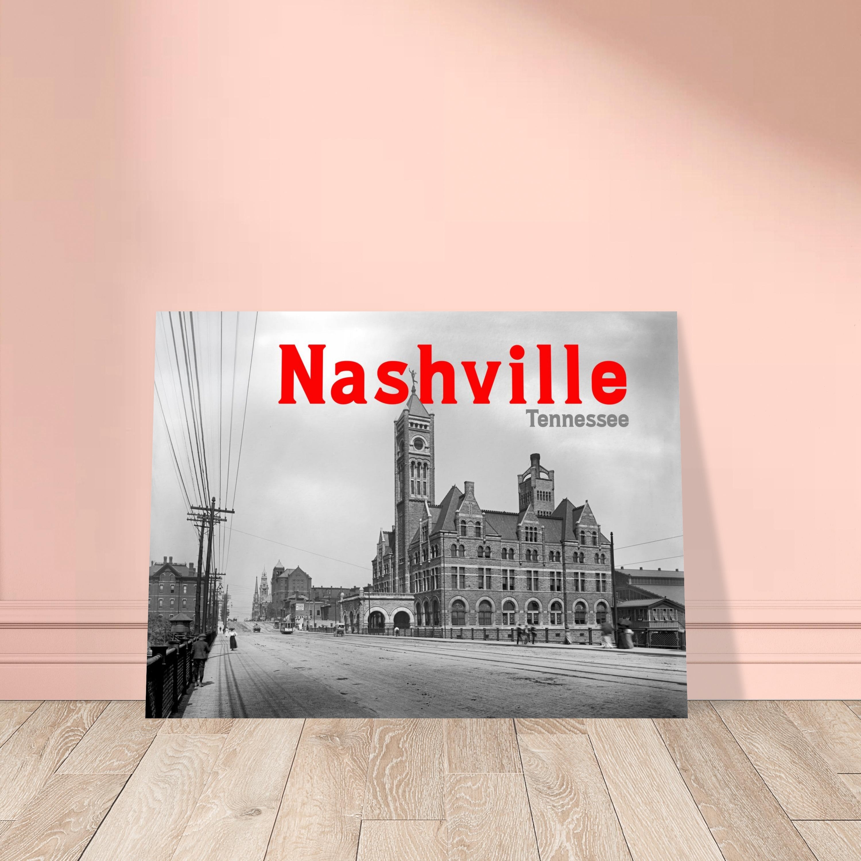 Nashville, Tennessee 1900 - Union Station - Premium Matte Paper Poster