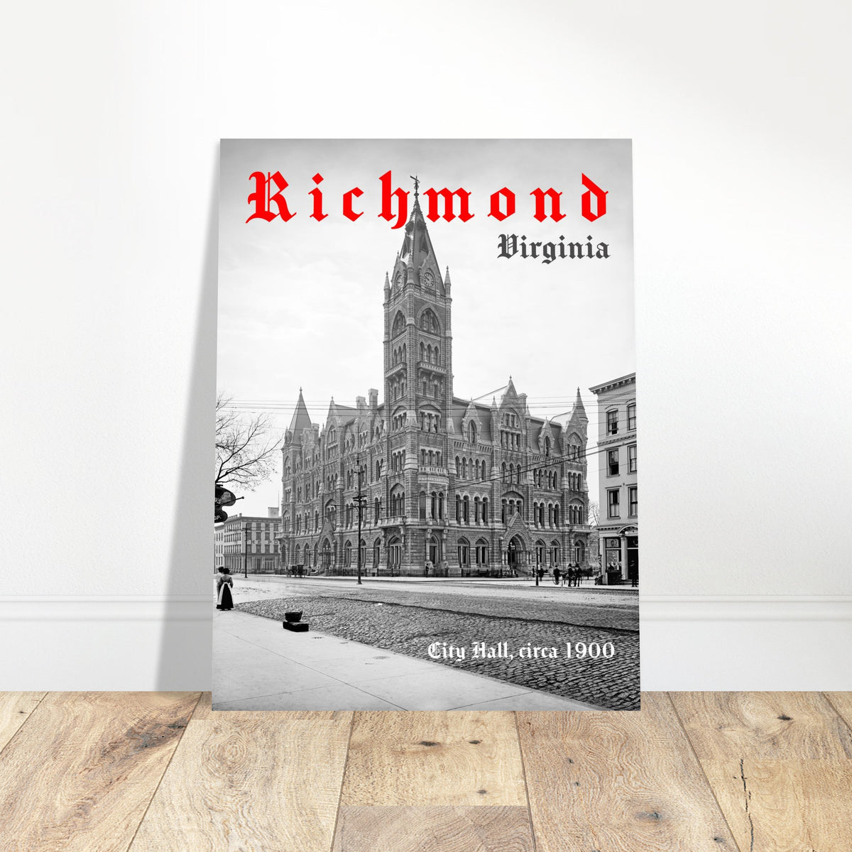 Richmond, Virginia, 1900 - City Hall - Premium Matte Paper Poster