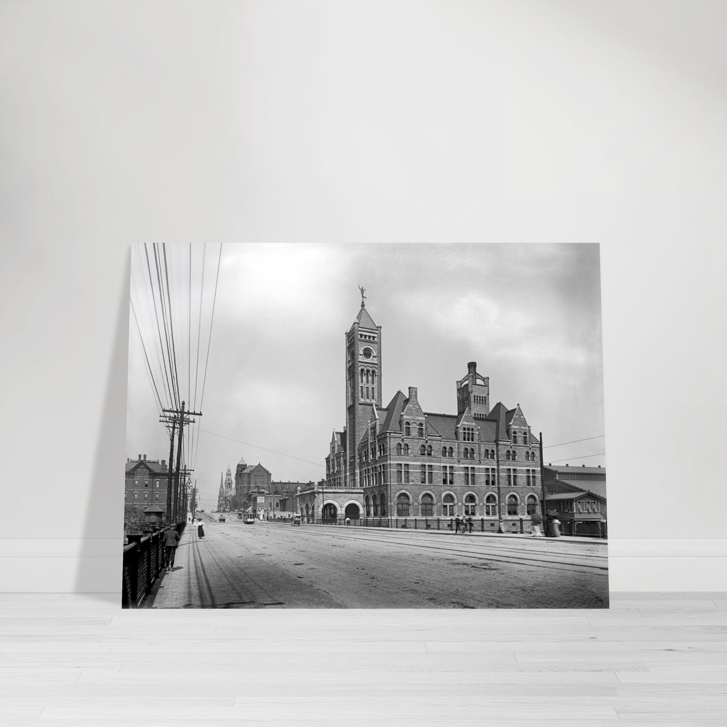 Nashville, Tennessee 1900 - Union Station - Premium Matte Paper Poster
