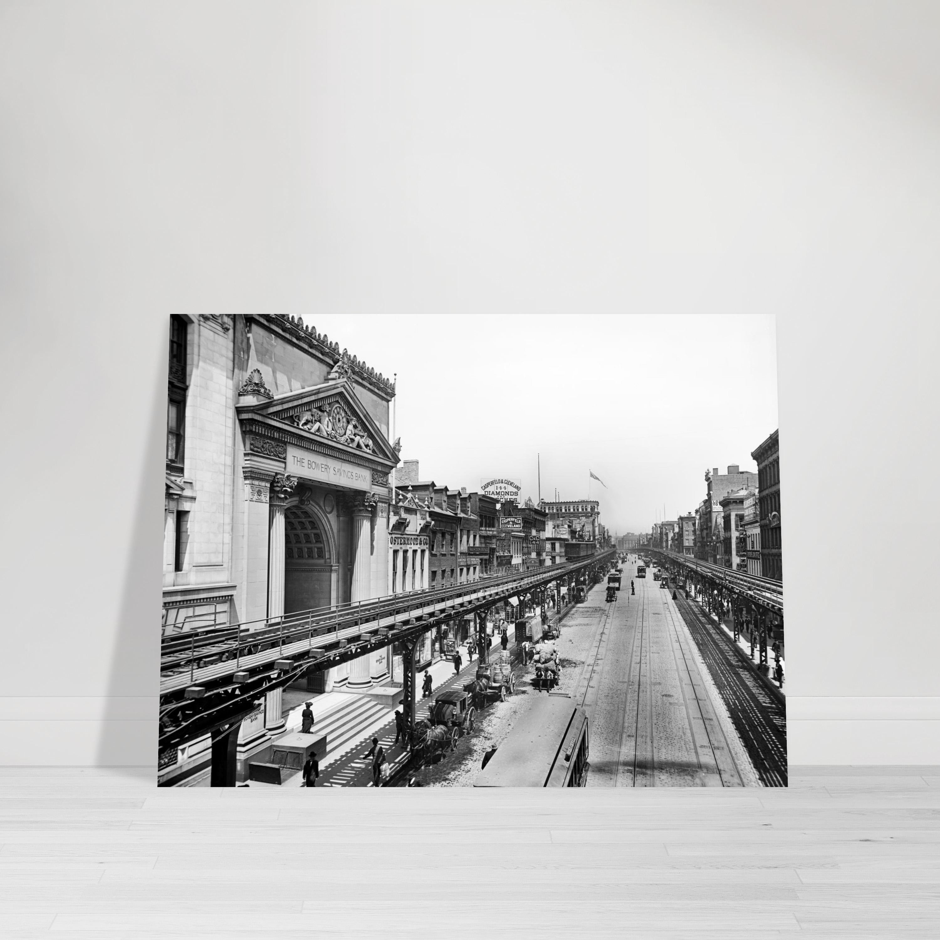 New York City, 1905 – The Bowery and the Third Avenue El - Premium Matte Paper Poster