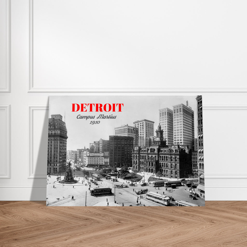 Detroit Campus Martius 1910 - historical poster - premium matte paper