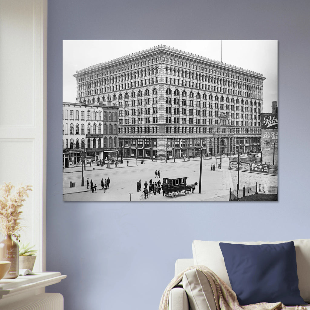 Buffalo Ellicott Square Building 1900  - Premium Matte Paper Poster