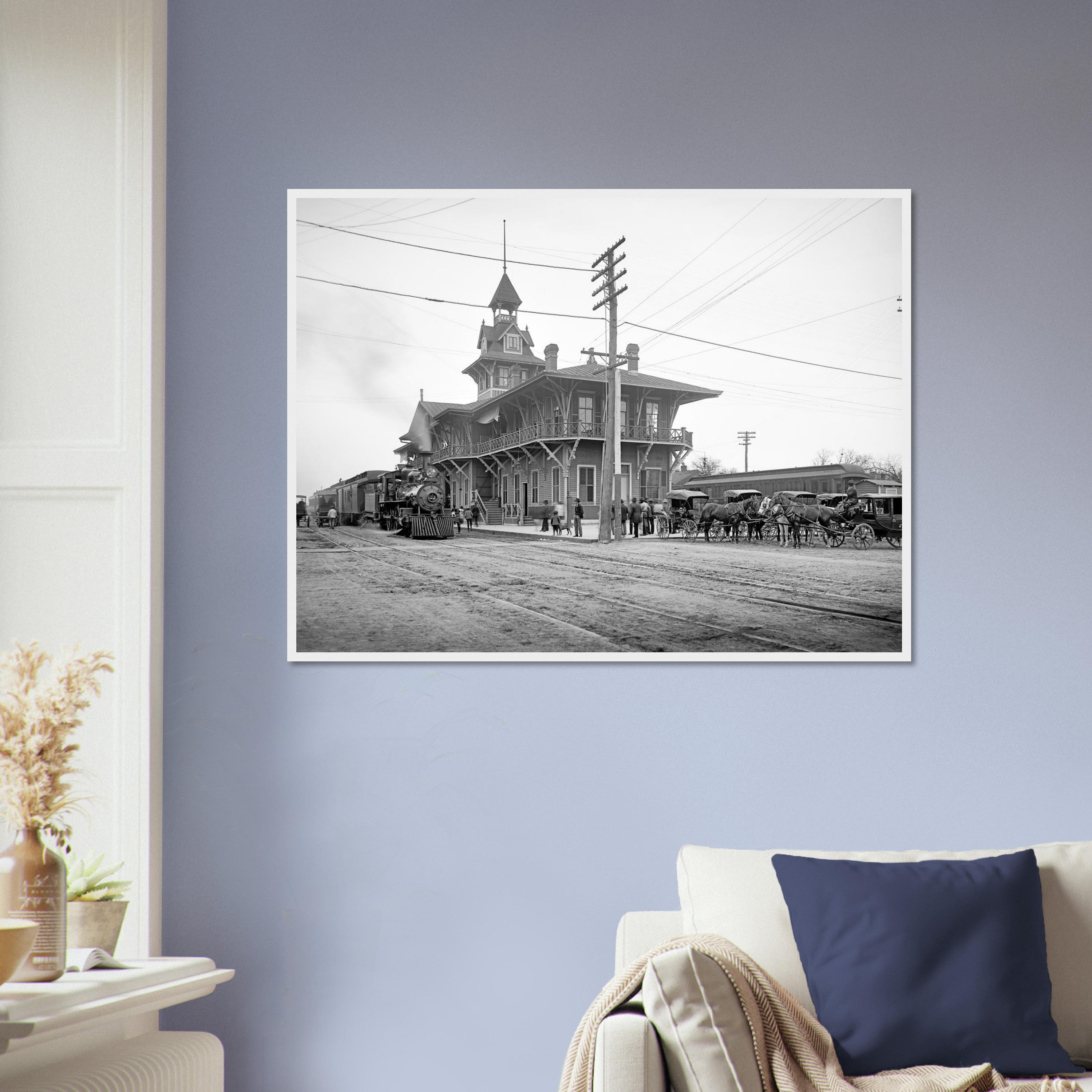 Pensacola, Florida, 1900 – Louisville and Nashville Railway Station - wooden framed posters