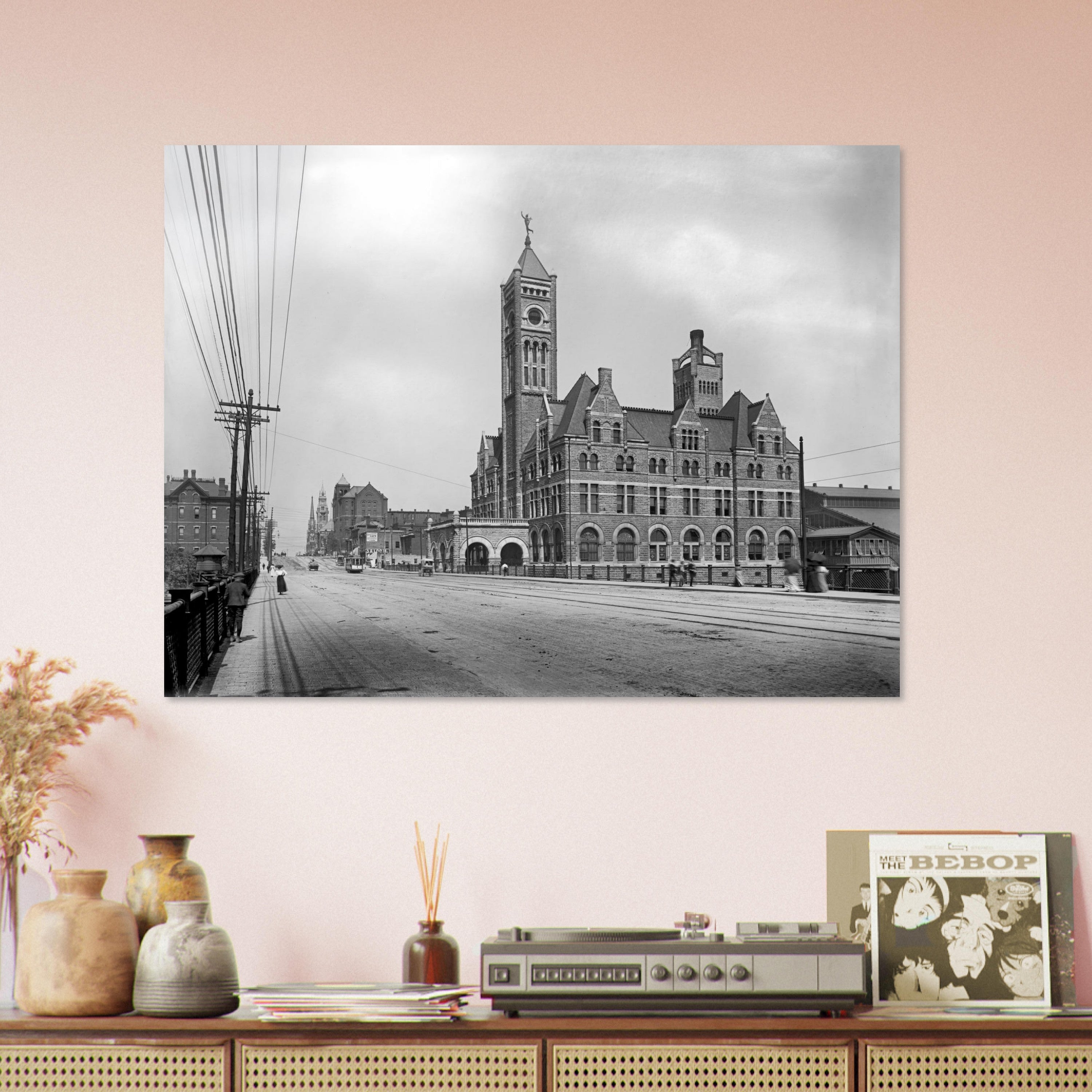 Nashville, Tennessee 1900 - Union Station - Premium Matte Paper Poster