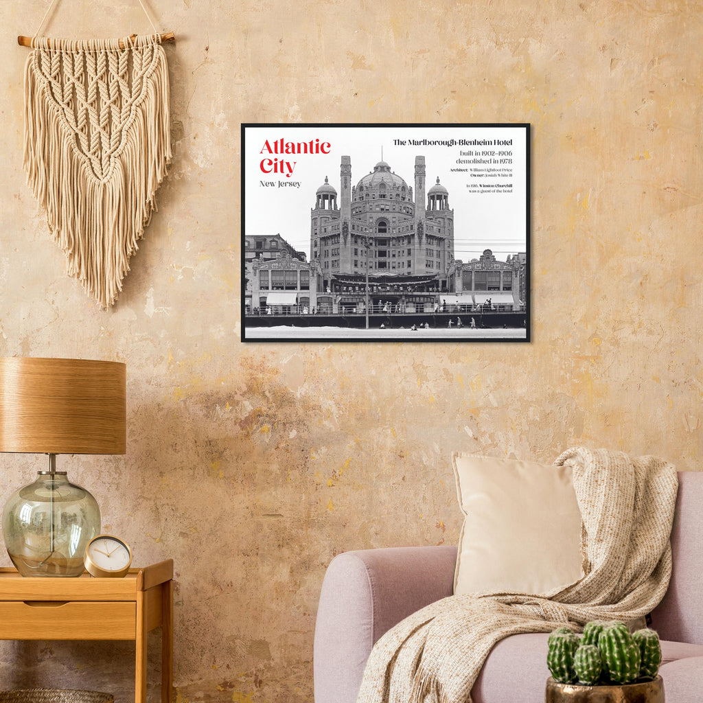 Atlantic City New Jersey 1900 The Marlborough-Blenheim Hotel - wooden framed posters