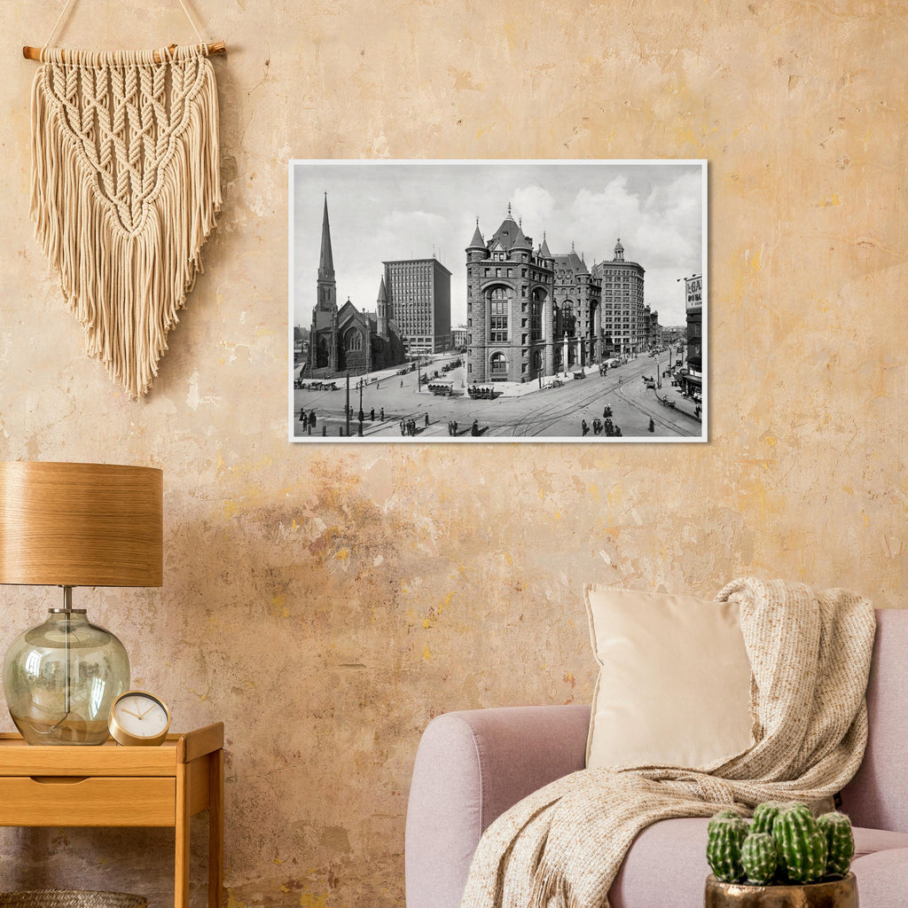 Buffalo 1900 Shelton Square - wooden framed posters