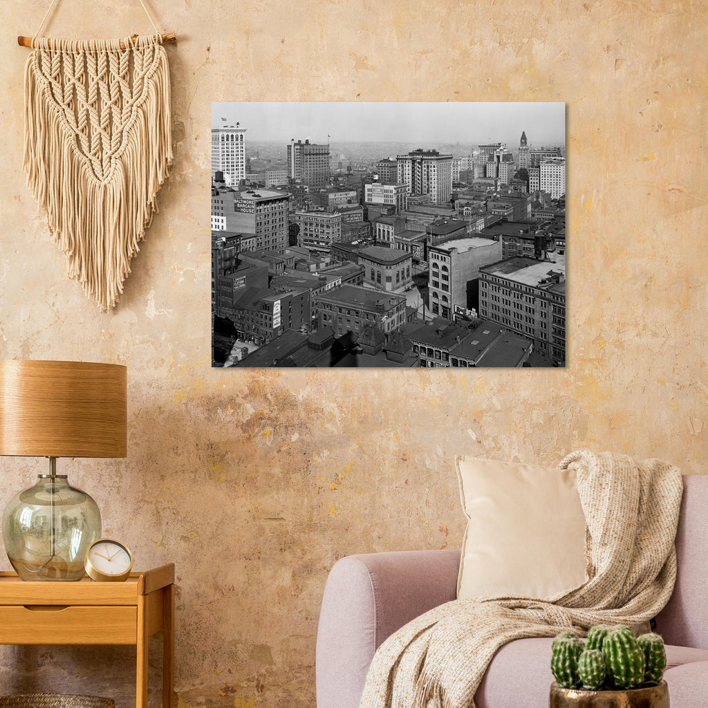 Roofs of Baltimore, Maryland 1912  from the Emerson tower - Premium Matte Paper Poster