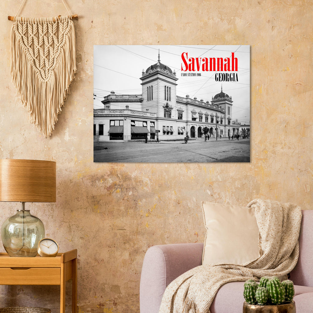 Savannah, Georgia 1905 - Union Station - Premium Matte Paper Poster