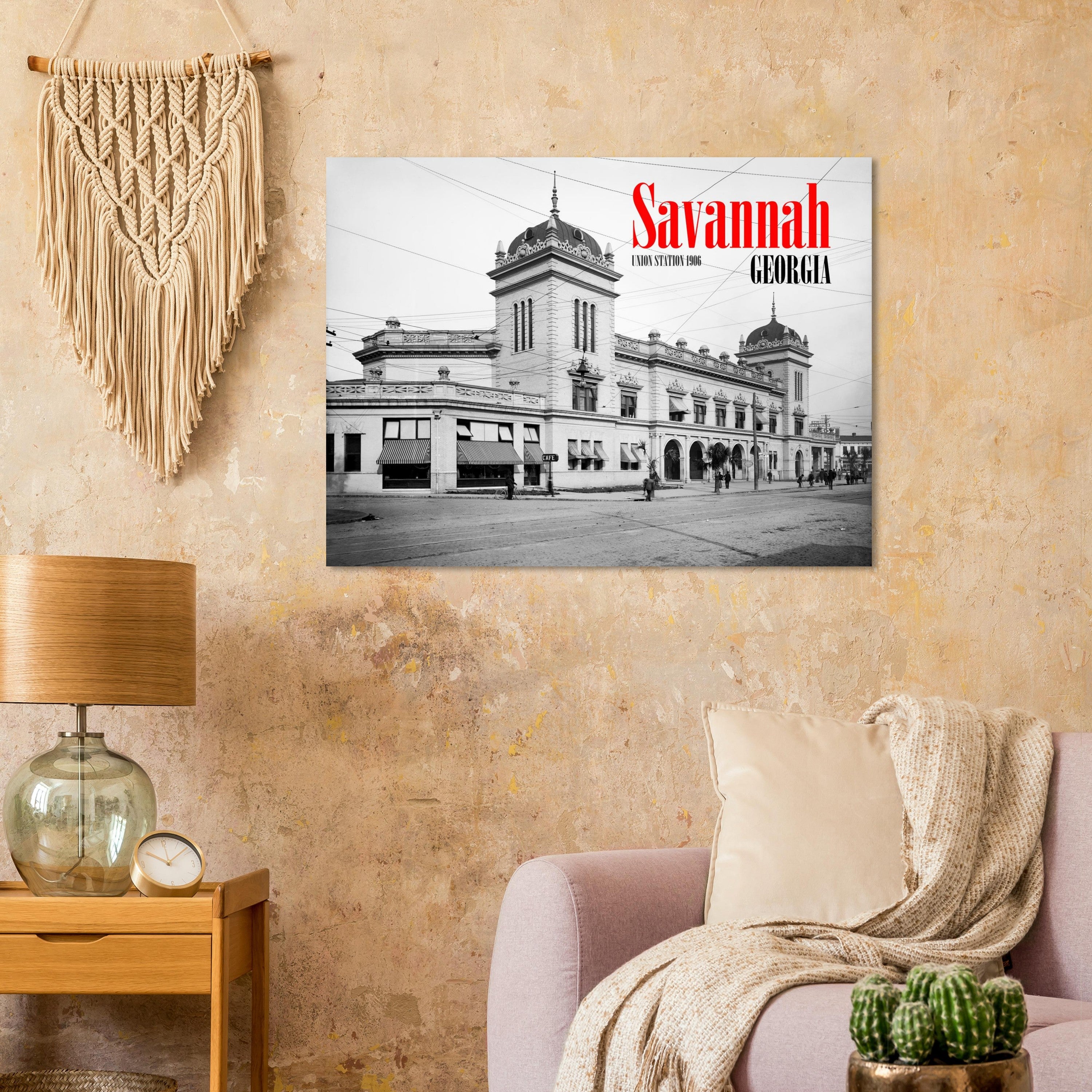 Savannah, Georgia 1905 - Union Station - Premium Matte Paper Poster