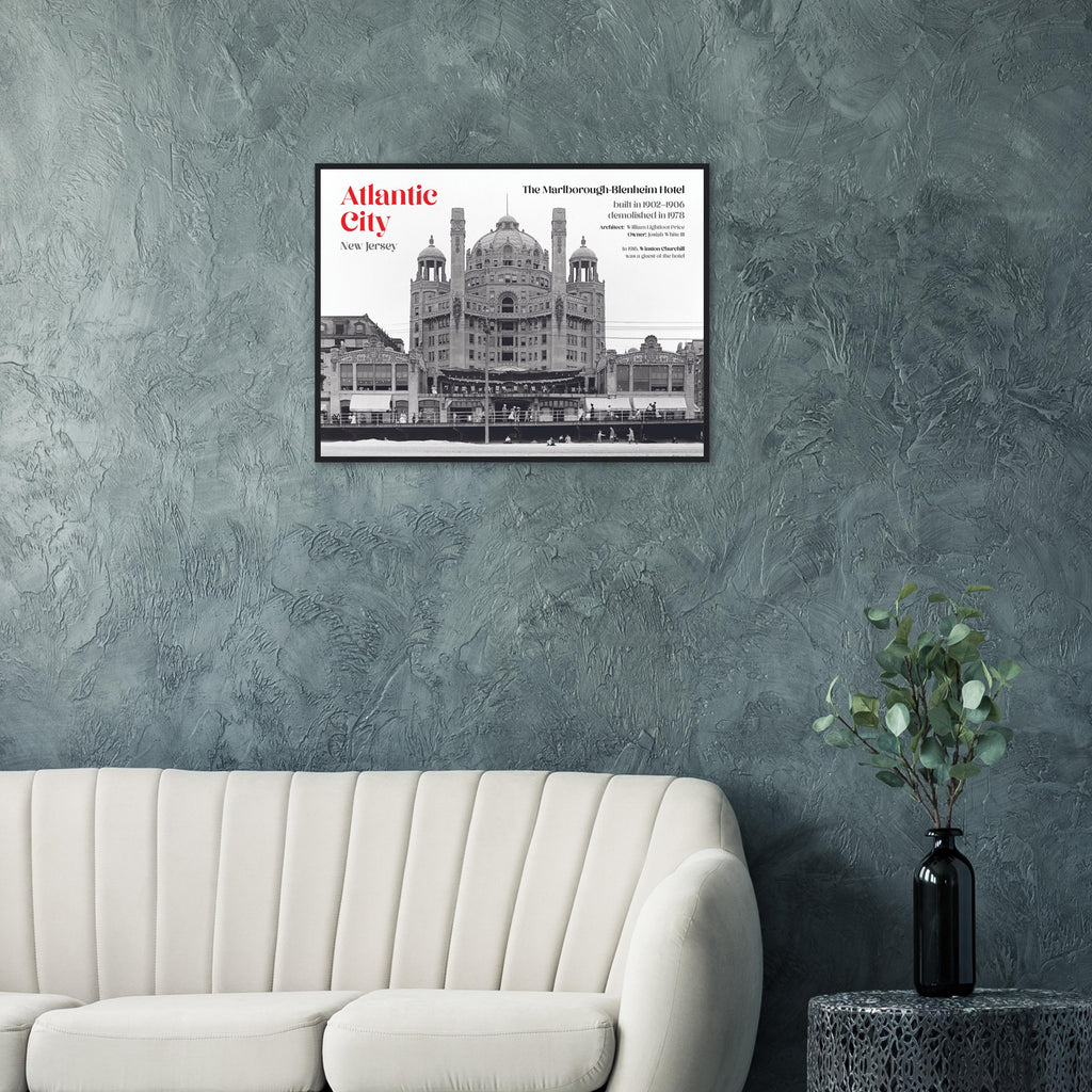Atlantic City New Jersey 1900 The Marlborough-Blenheim Hotel - wooden framed posters