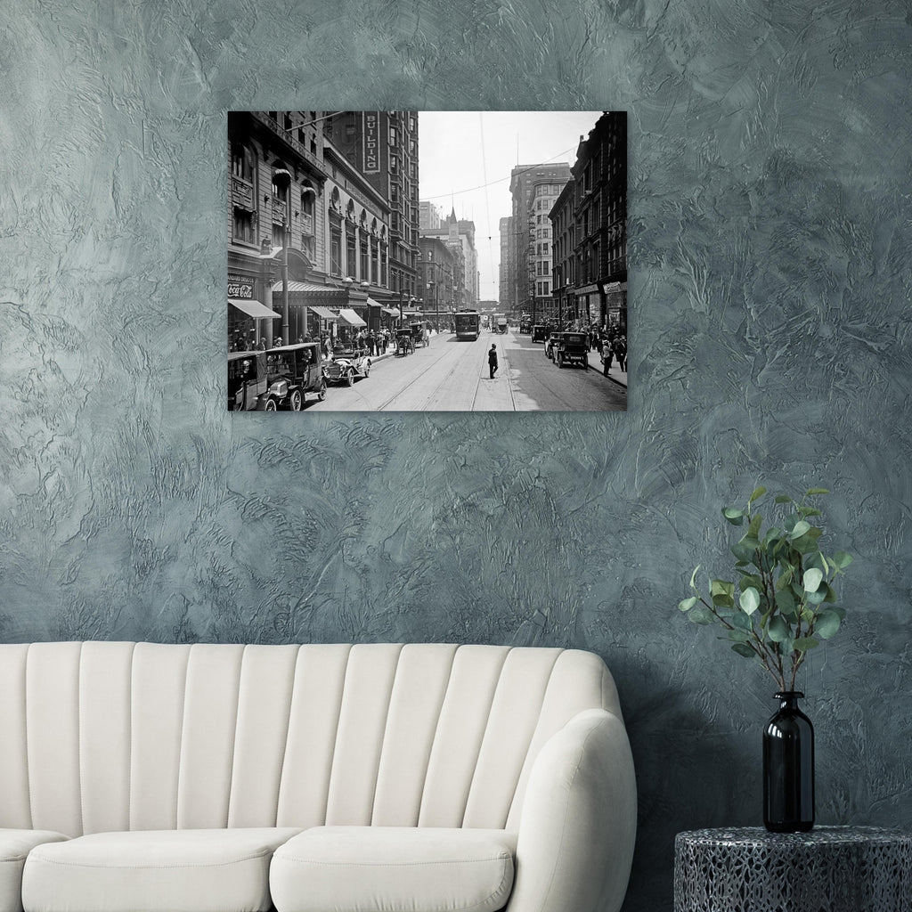 Chicago  - Madison Street 1910 - Premium Matte Paper Poster