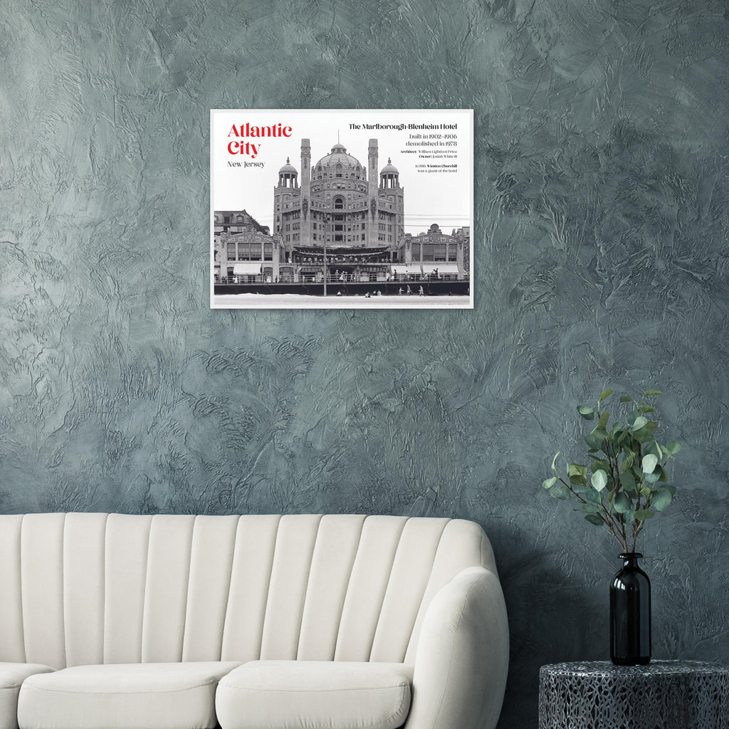 Atlantic City New Jersey 1900 The Marlborough-Blenheim Hotel - wooden framed posters