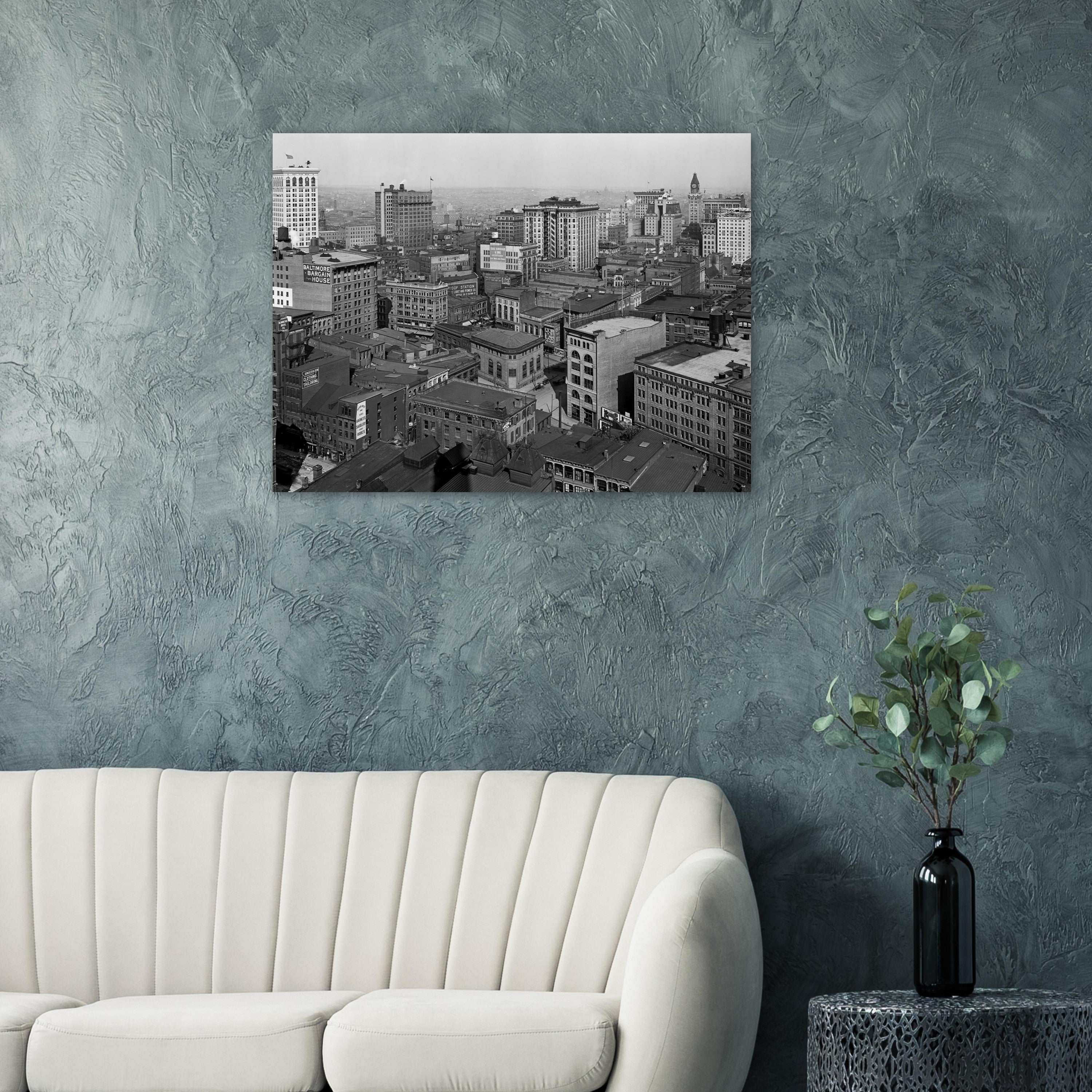 Roofs of Baltimore, Maryland 1912  from the Emerson tower - Premium Matte Paper Poster