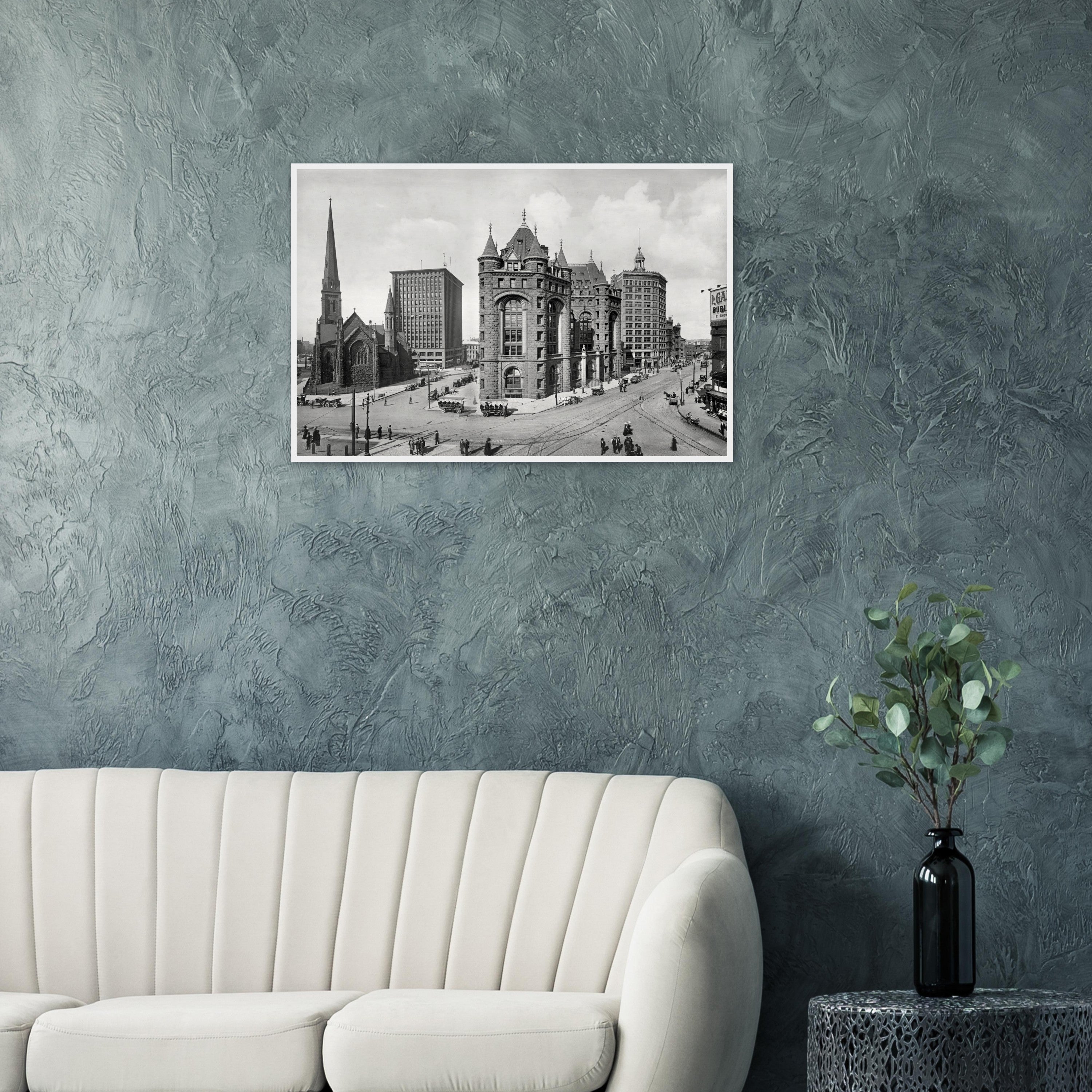 Buffalo 1900 Shelton Square - wooden framed posters