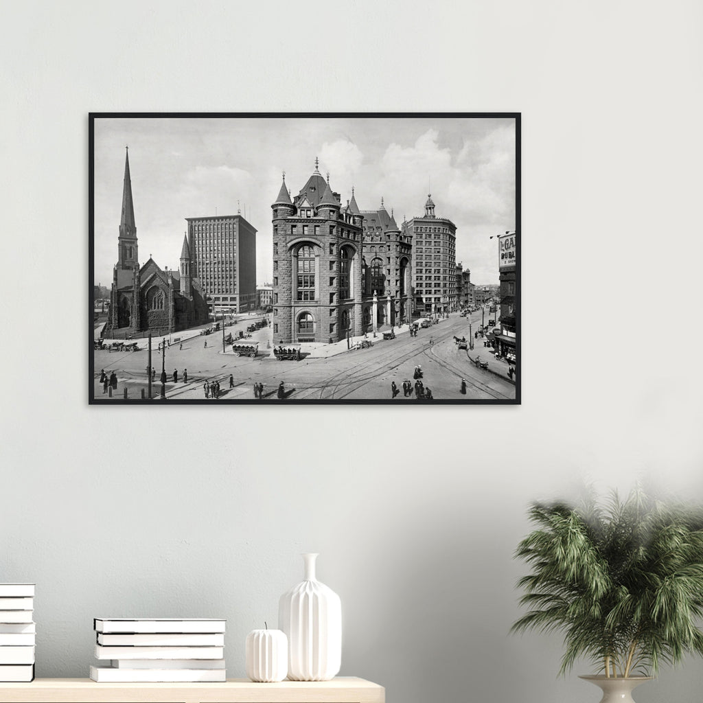 Buffalo 1900 Shelton Square - wooden framed posters