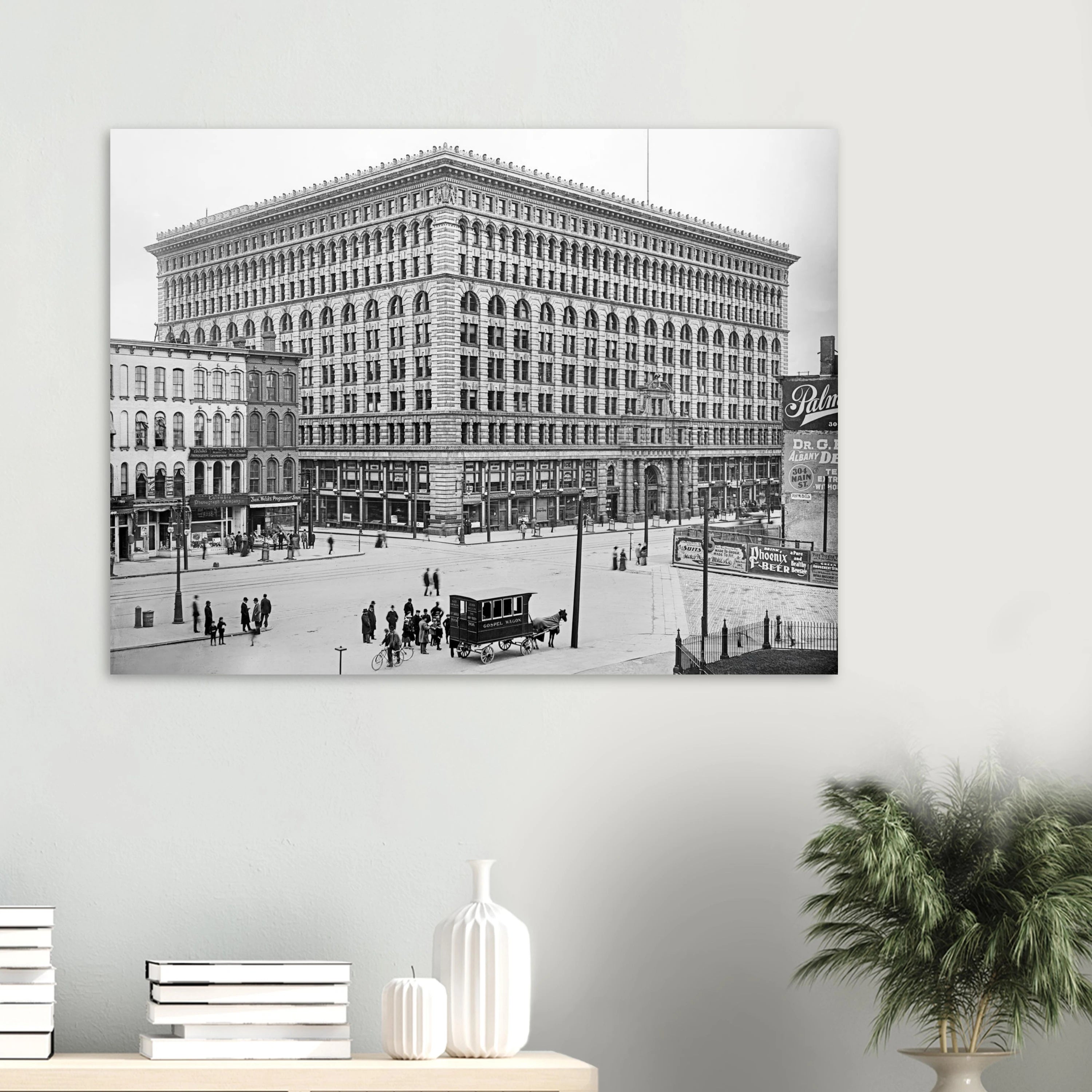 Buffalo Ellicott Square Building 1900  - Premium Matte Paper Poster