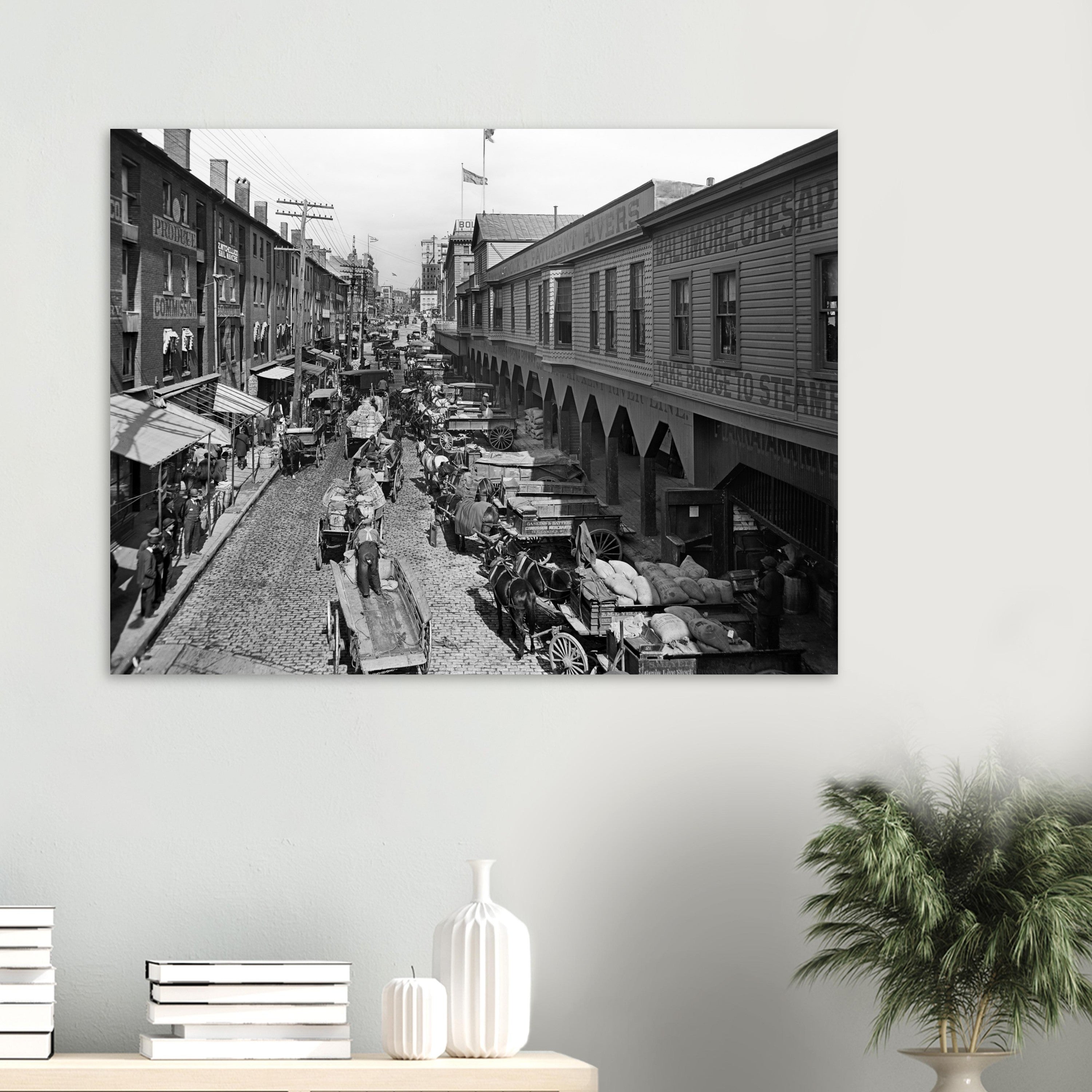 Baltimore, Maryland Light Street looking north 1906 - Premium Matte Paper Poster