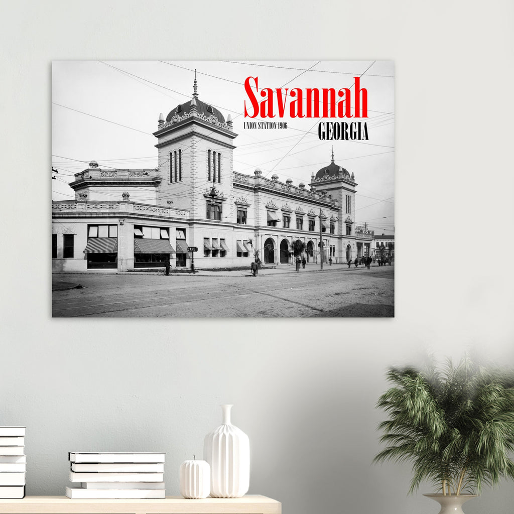 Savannah, Georgia 1905 - Union Station - Premium Matte Paper Poster