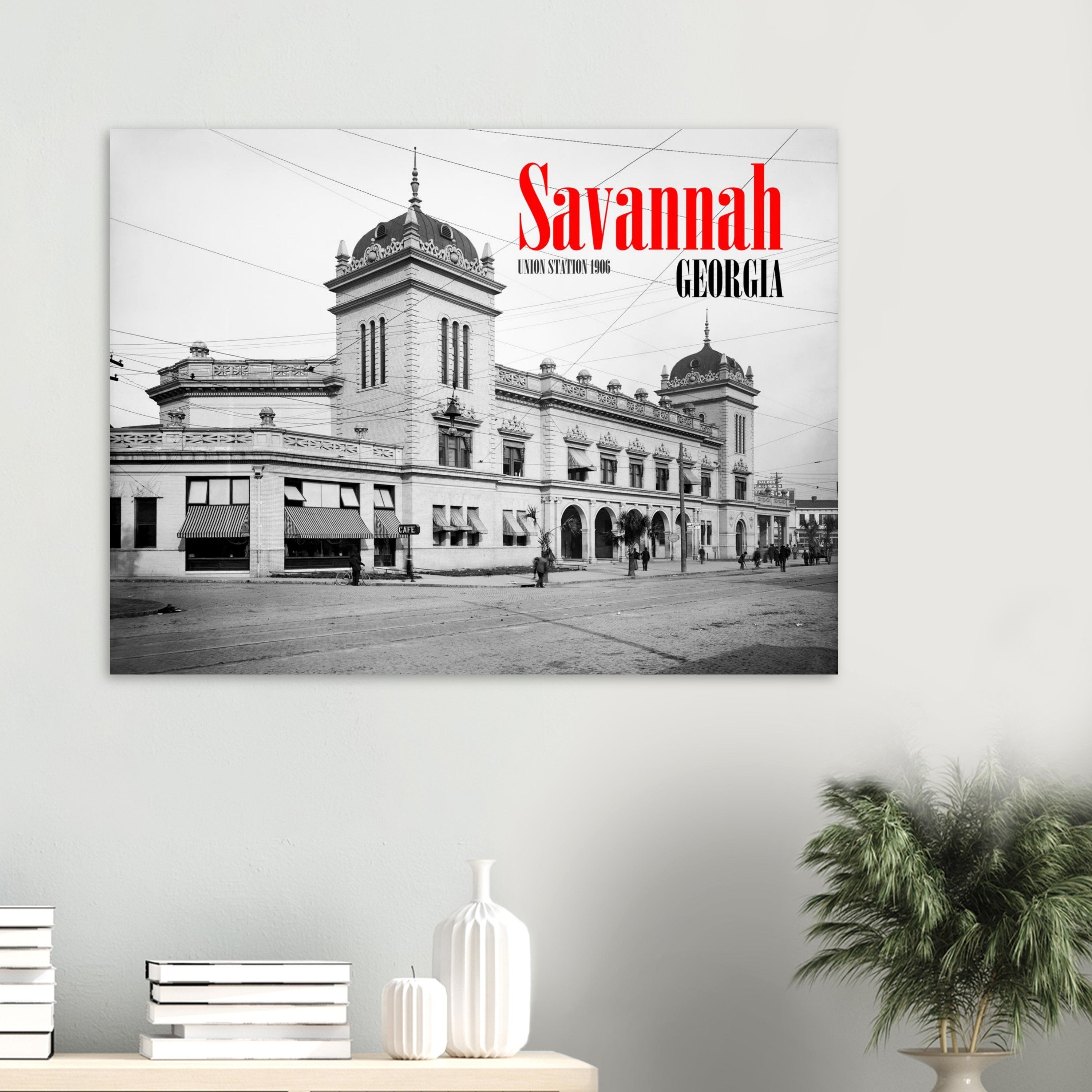 Savannah, Georgia 1905 - Union Station - Premium Matte Paper Poster