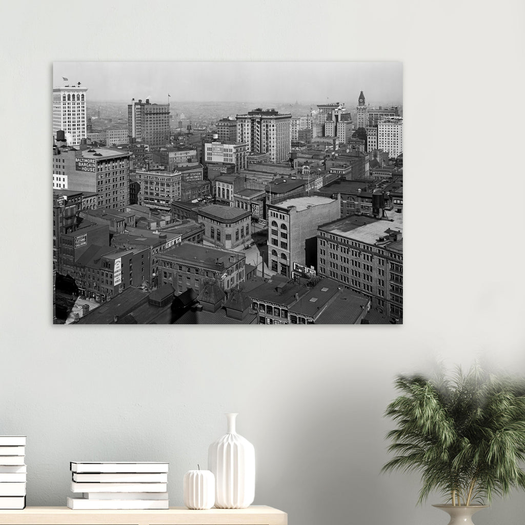 Roofs of Baltimore, Maryland 1912  from the Emerson tower - Premium Matte Paper Poster