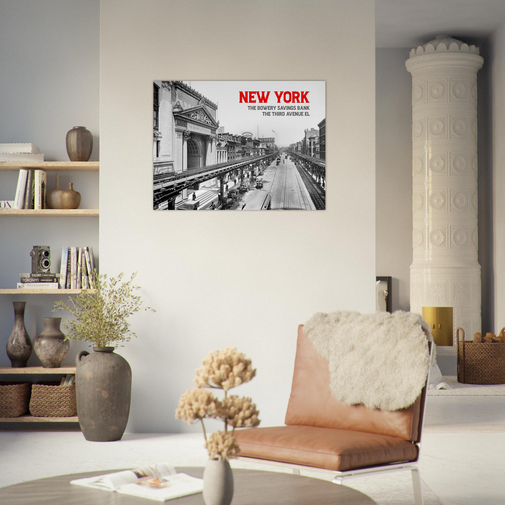New York City, 1905 – The Bowery and the Third Avenue El - Premium Matte Paper Poster