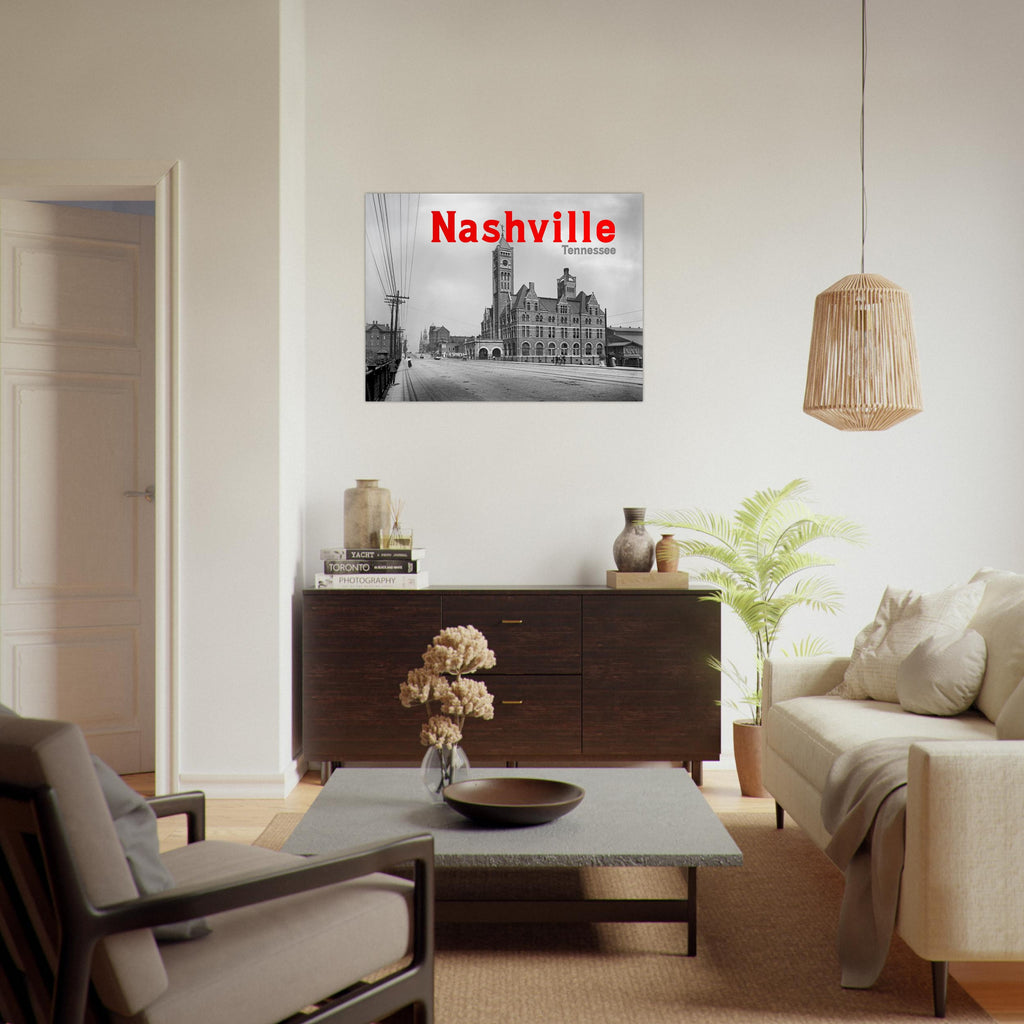 Nashville, Tennessee 1900 - Union Station - Premium Matte Paper Poster