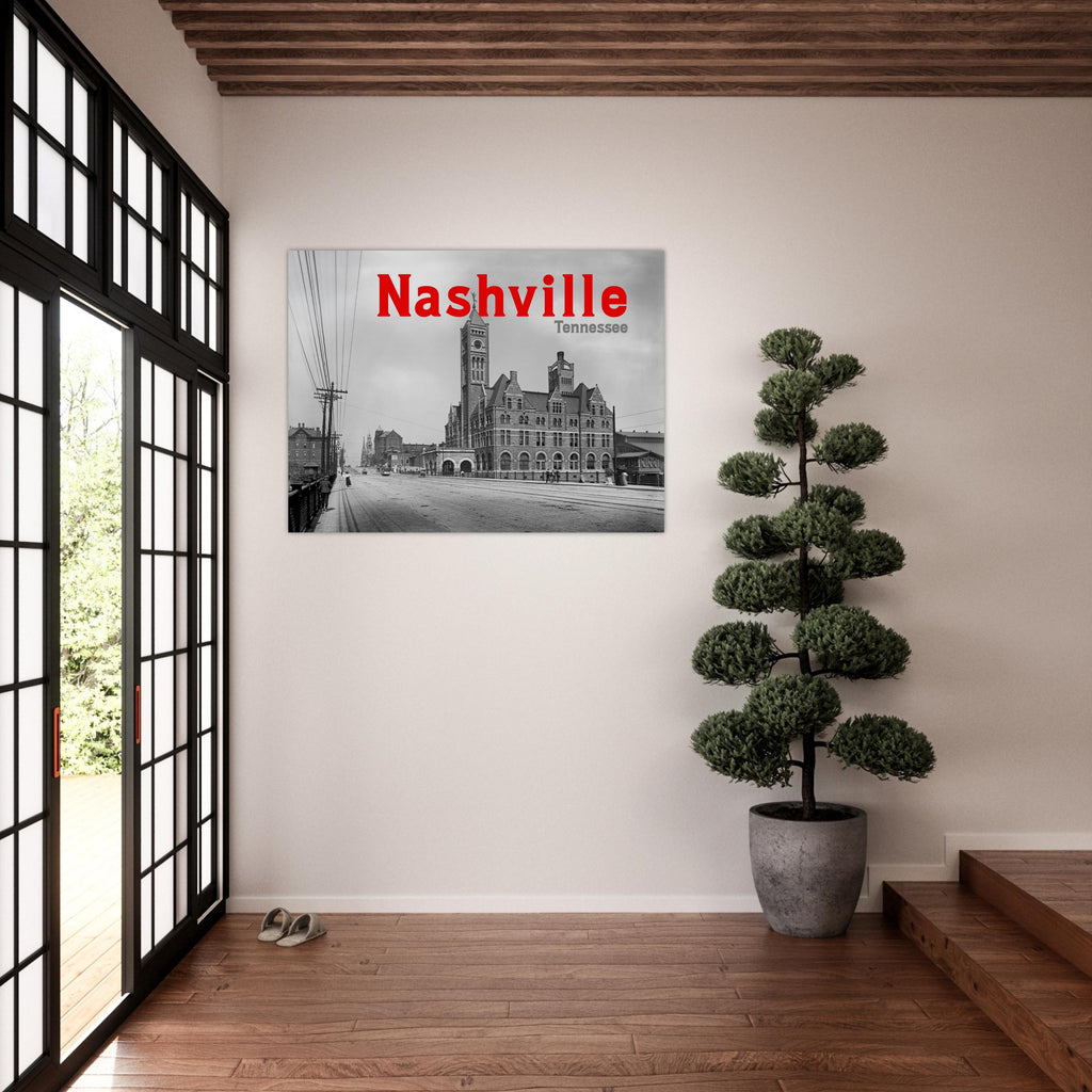 Nashville, Tennessee 1900 - Union Station - Premium Matte Paper Poster