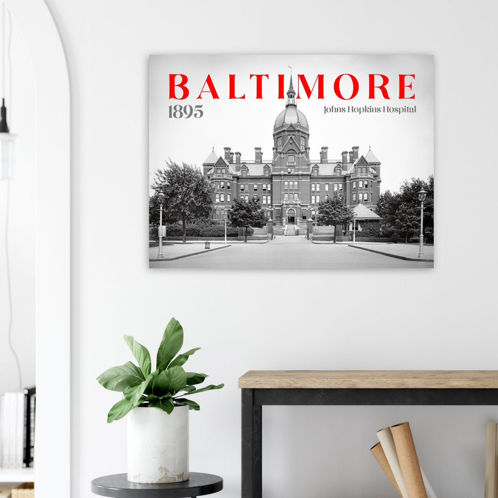 Baltimore Maryland 1895 Johns Hopkins Hospital - Premium Matte Paper Poster