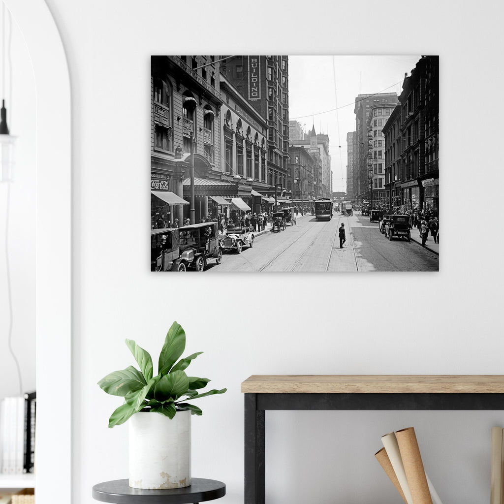 Chicago  - Madison Street 1910 - Premium Matte Paper Poster