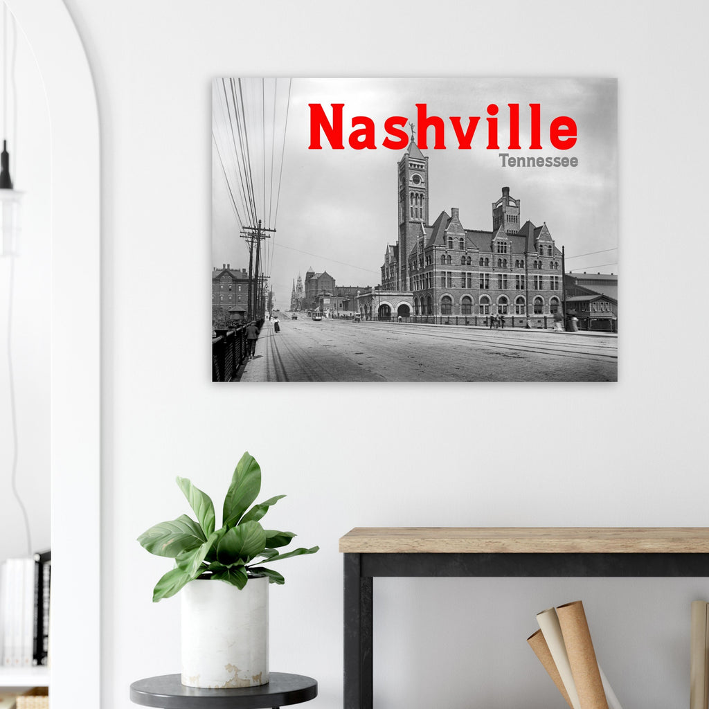 Nashville, Tennessee 1900 - Union Station - Premium Matte Paper Poster