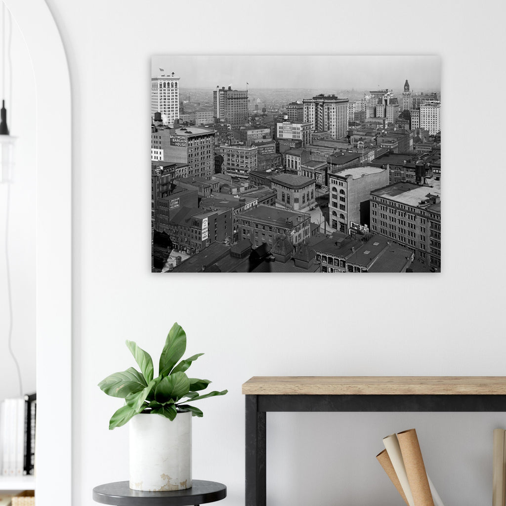 Roofs of Baltimore, Maryland 1912  from the Emerson tower - Premium Matte Paper Poster