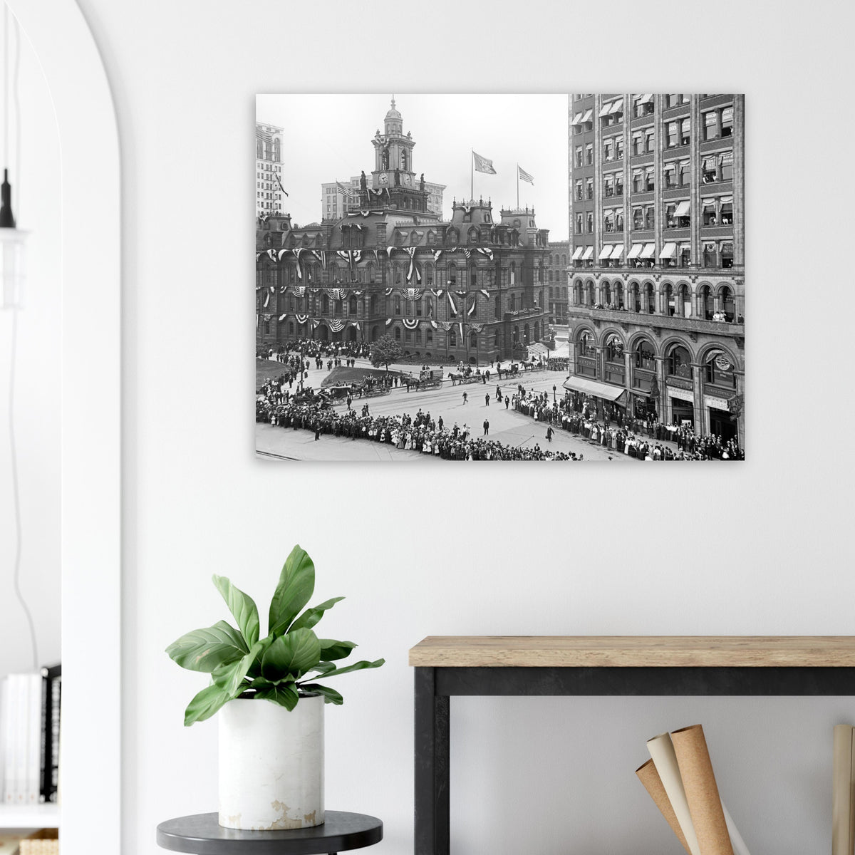 Detroit 1901 - Bicentennial Celebration at Campus Martius - Premium Matte Paper Poster