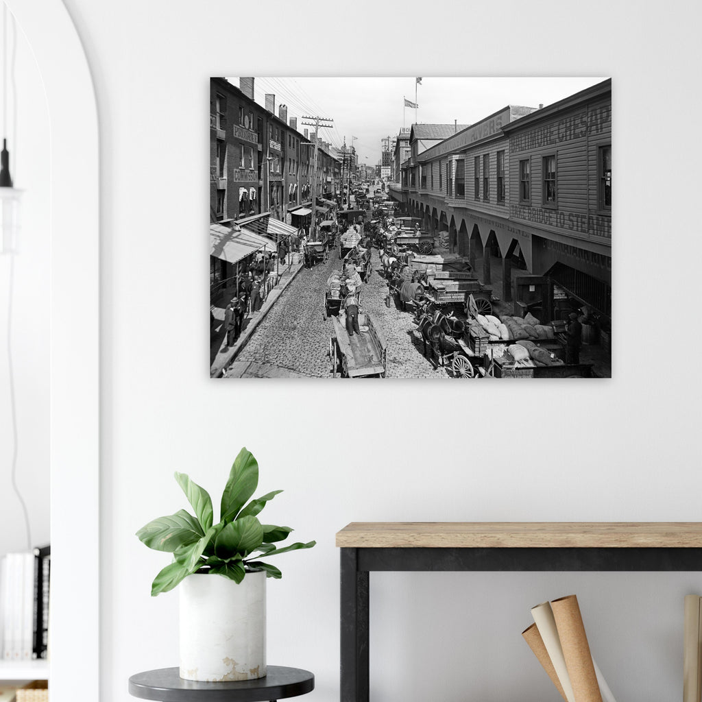 Baltimore, Maryland Light Street looking north 1906 - Premium Matte Paper Poster