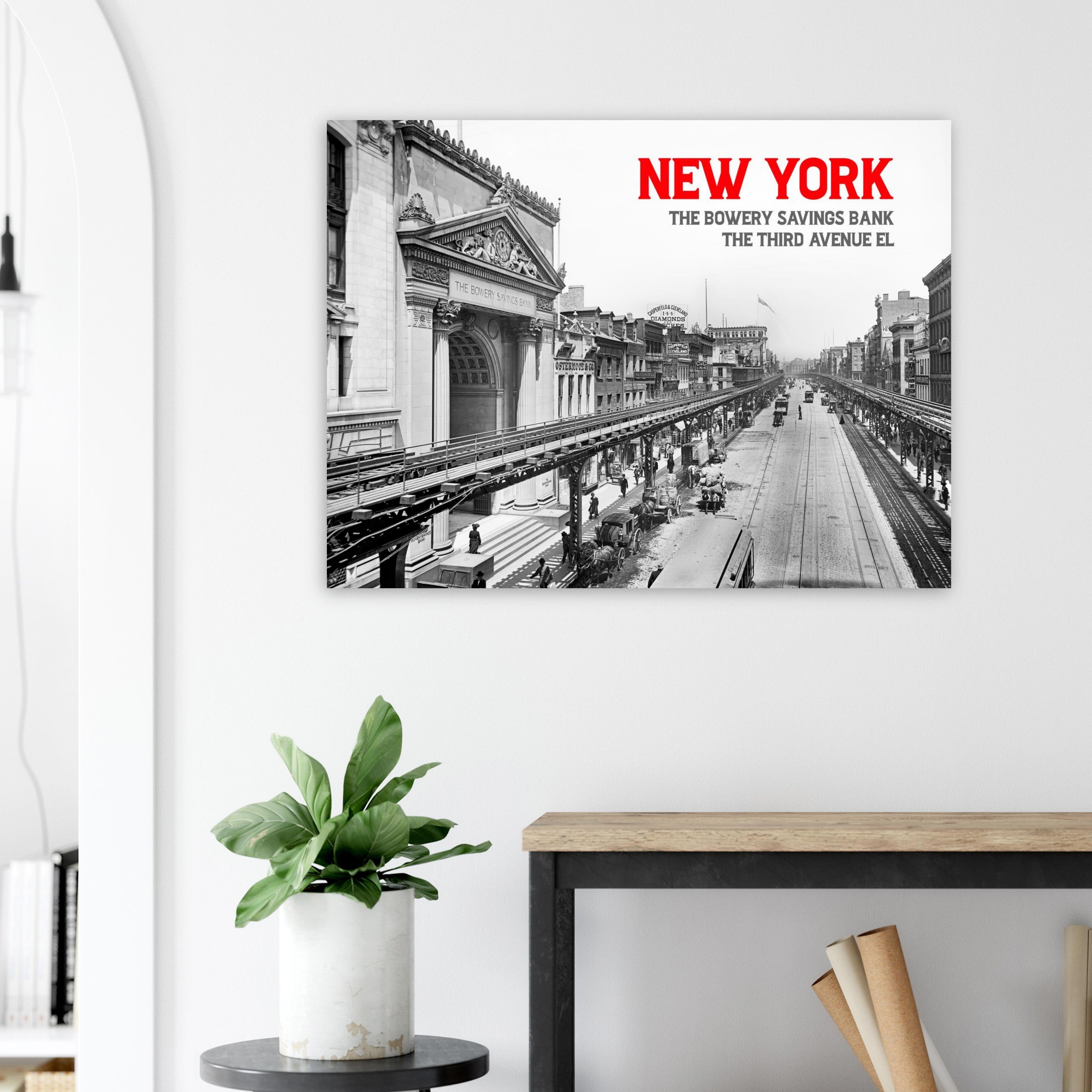 New York City, 1905 – The Bowery and the Third Avenue El - Premium Matte Paper Poster