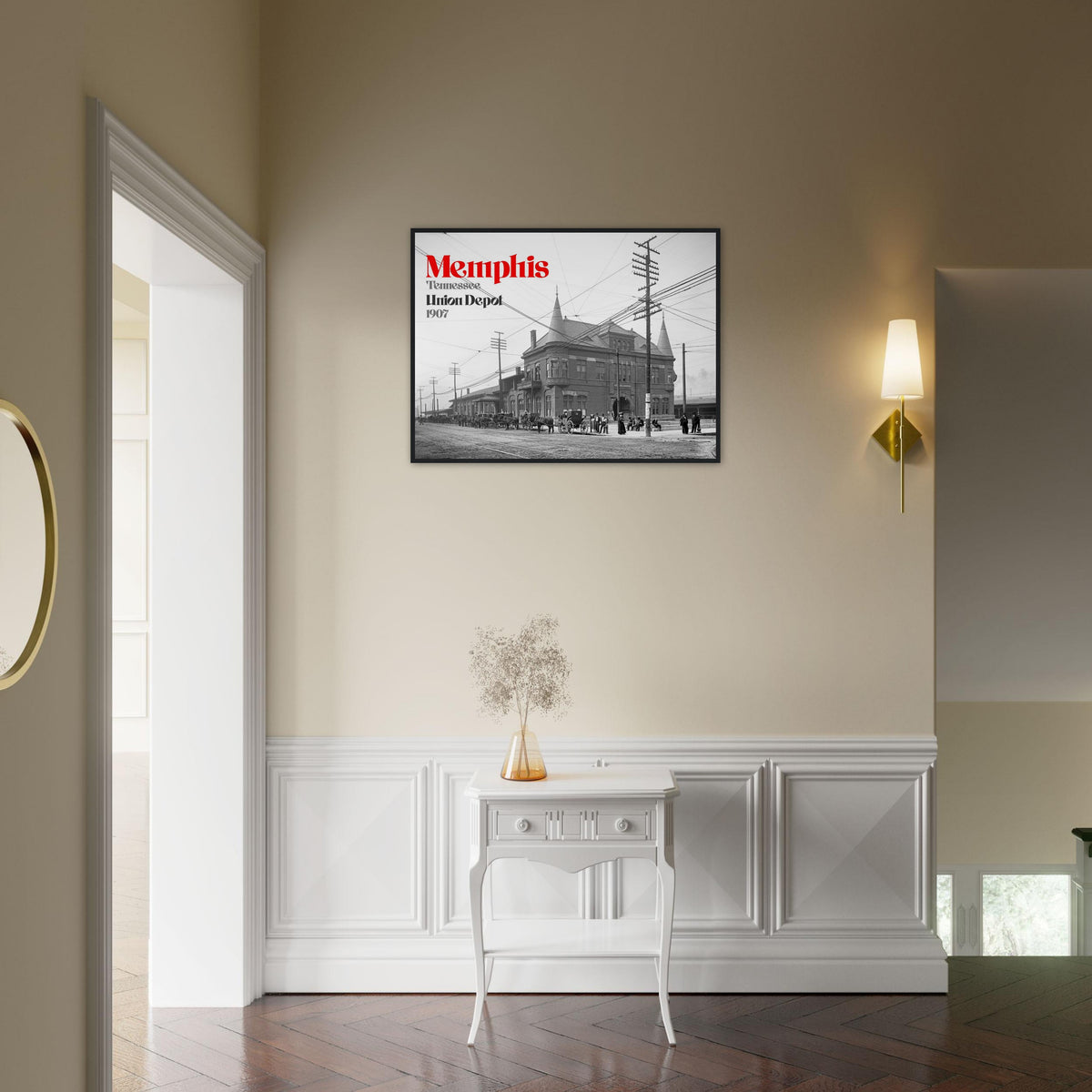 Memphis, Tennessee 1907 Union Depot, Railway Station - wooden framed posters