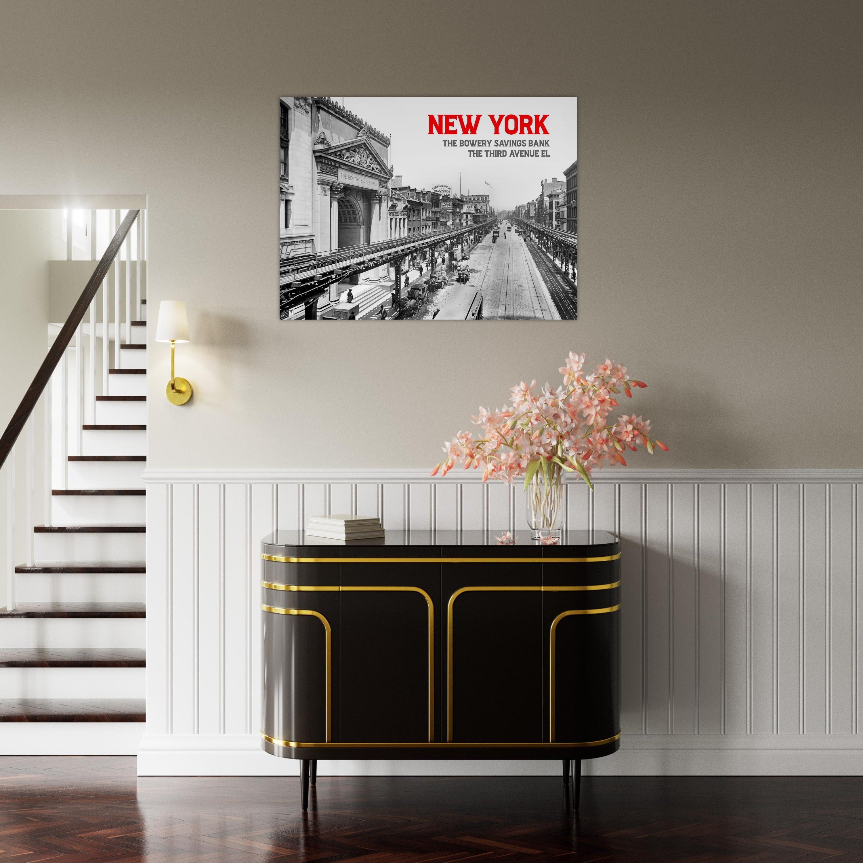 New York City, 1905 – The Bowery and the Third Avenue El - Premium Matte Paper Poster