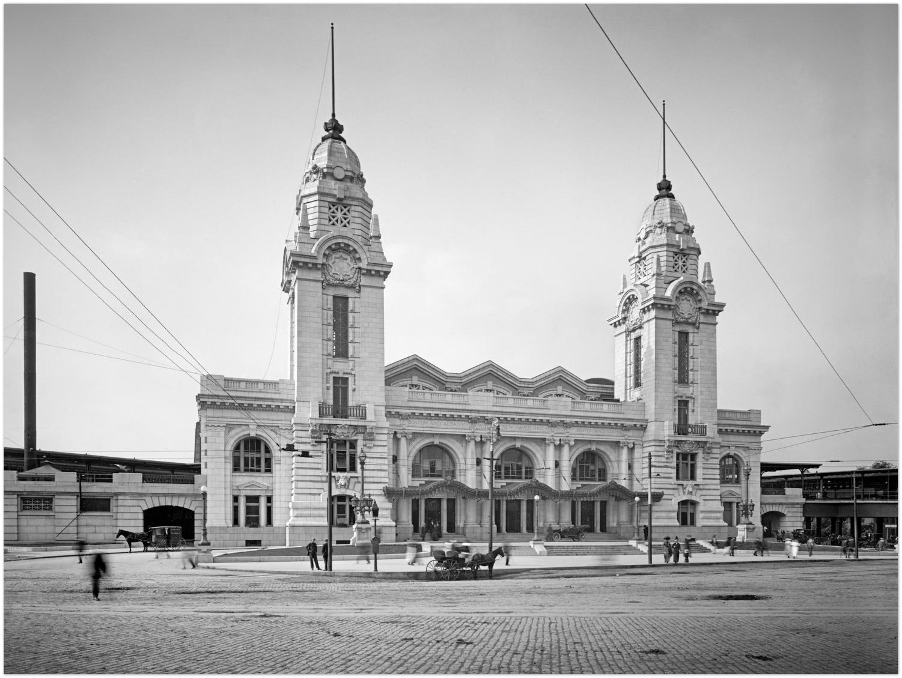 Worcester, Massachusetts - The second Union Station 1911 - Premium Matte Paper Poster