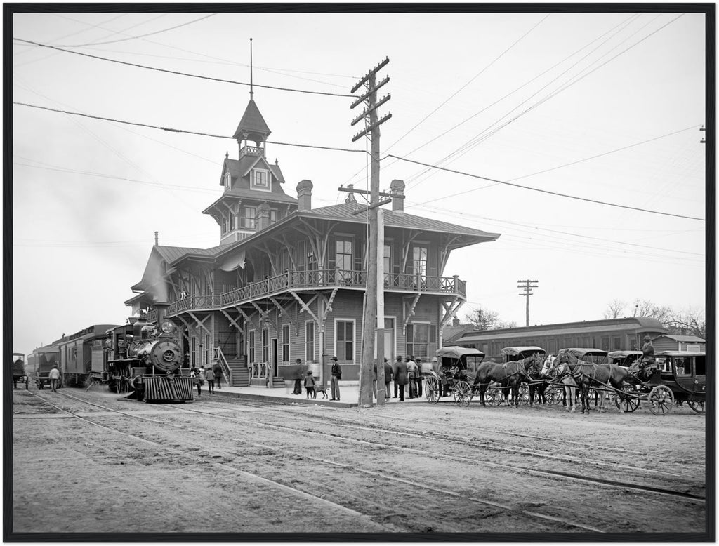 Pensacola, Florida, 1900 – Louisville and Nashville Railway Station - wooden framed posters