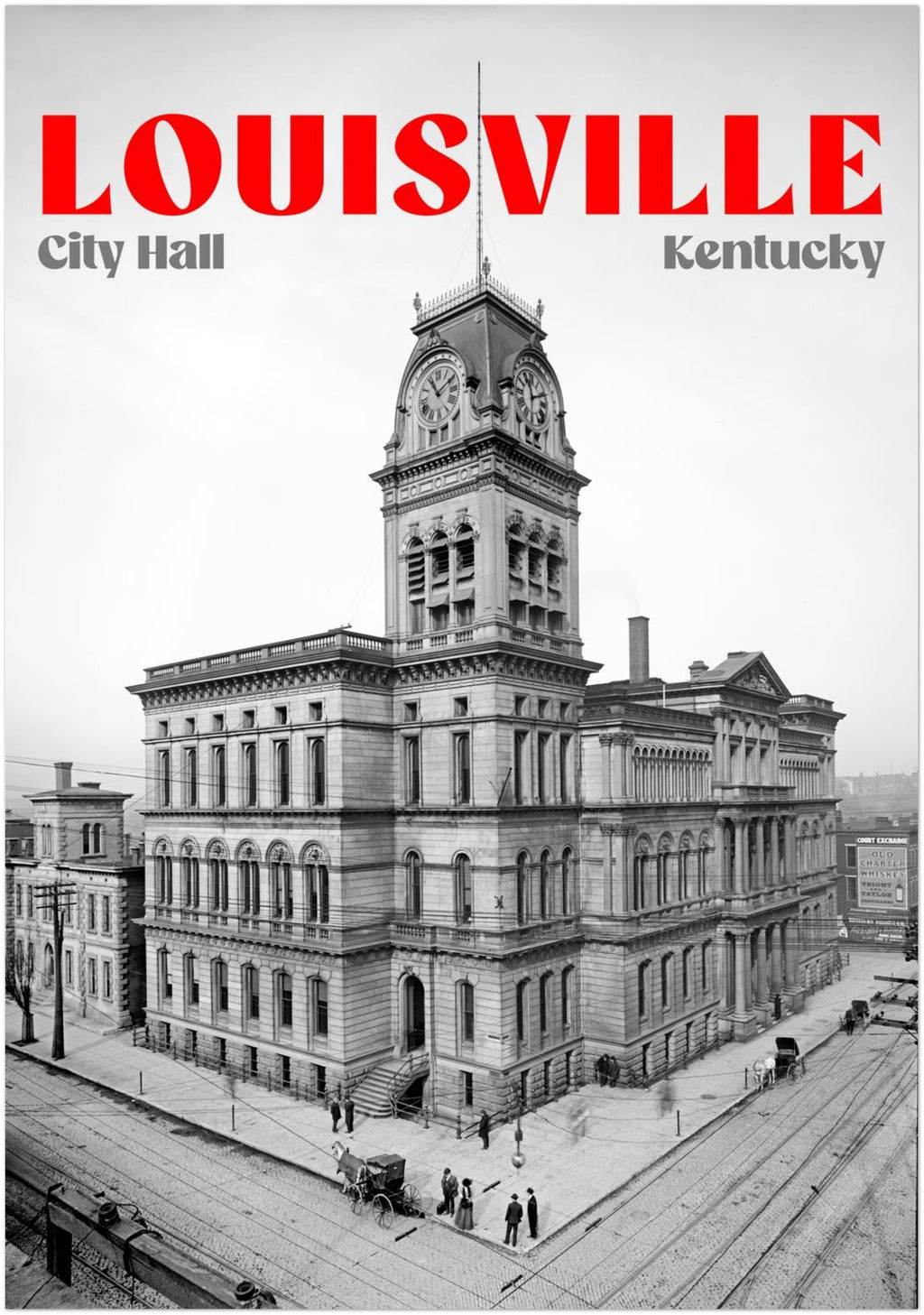 Louisville, Kentucky, 1906 - City Hall - Premium Matte Paper Poster
