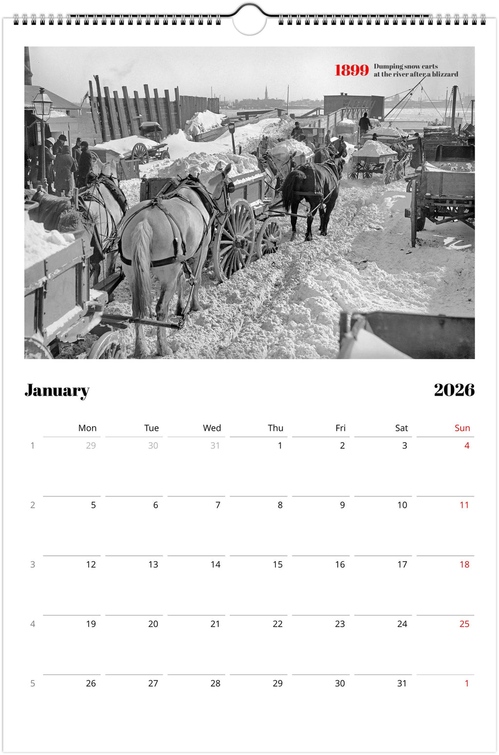 Historic New York - Wall calendar 2026