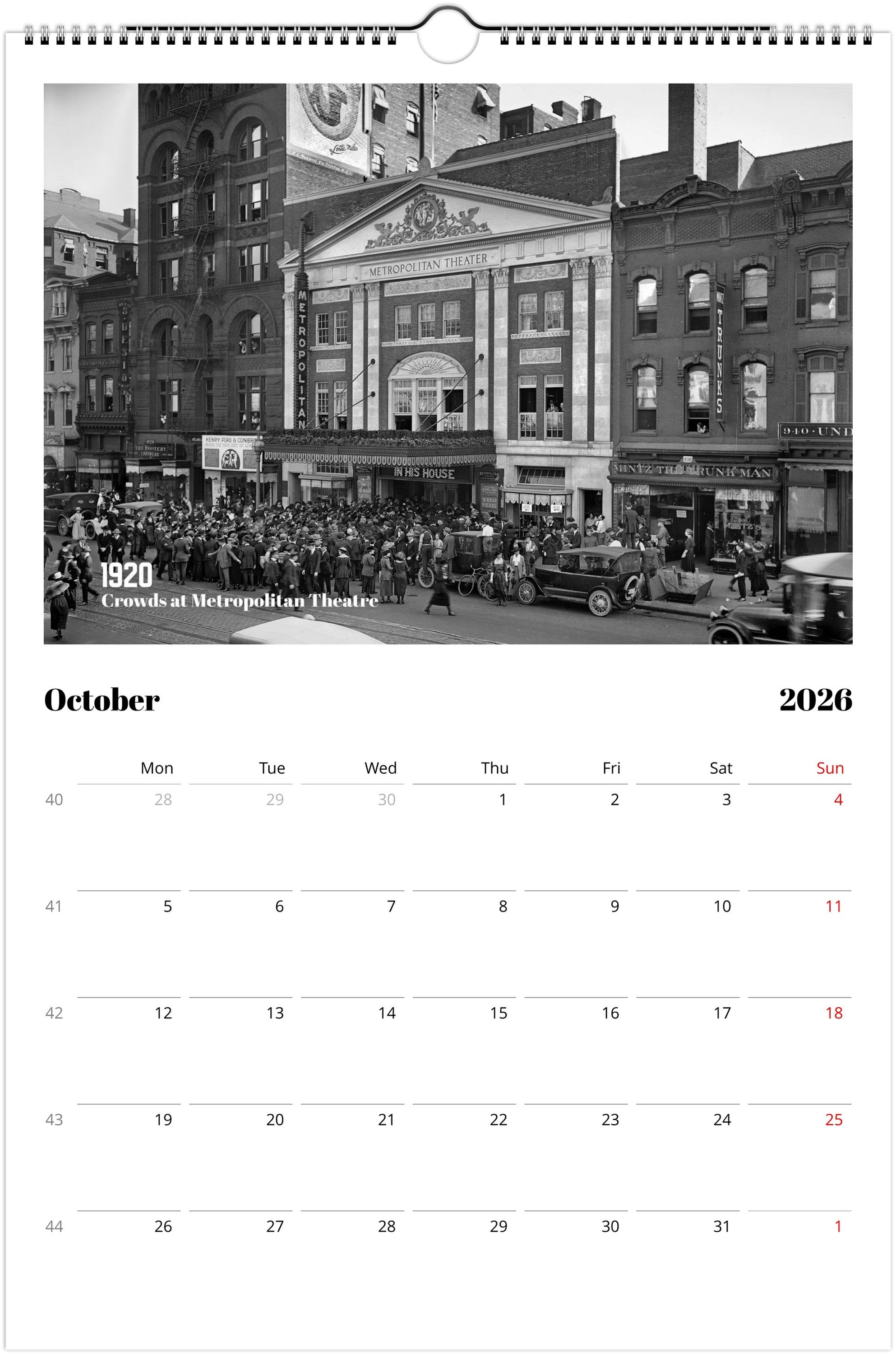 Historic Washington D.C. - 2026 Wall Calendar