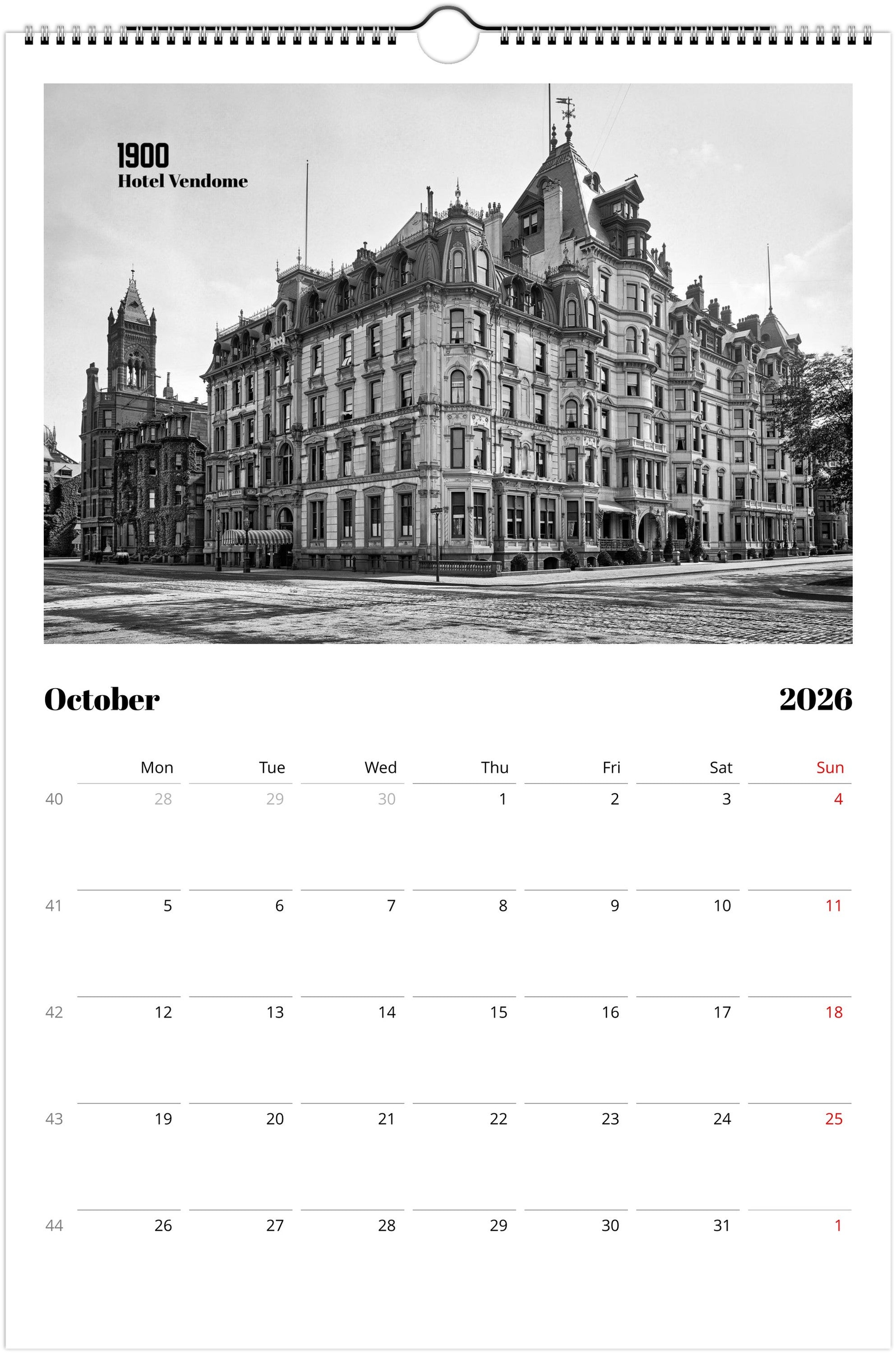 Historic Boston - 2026 Wall Calendar