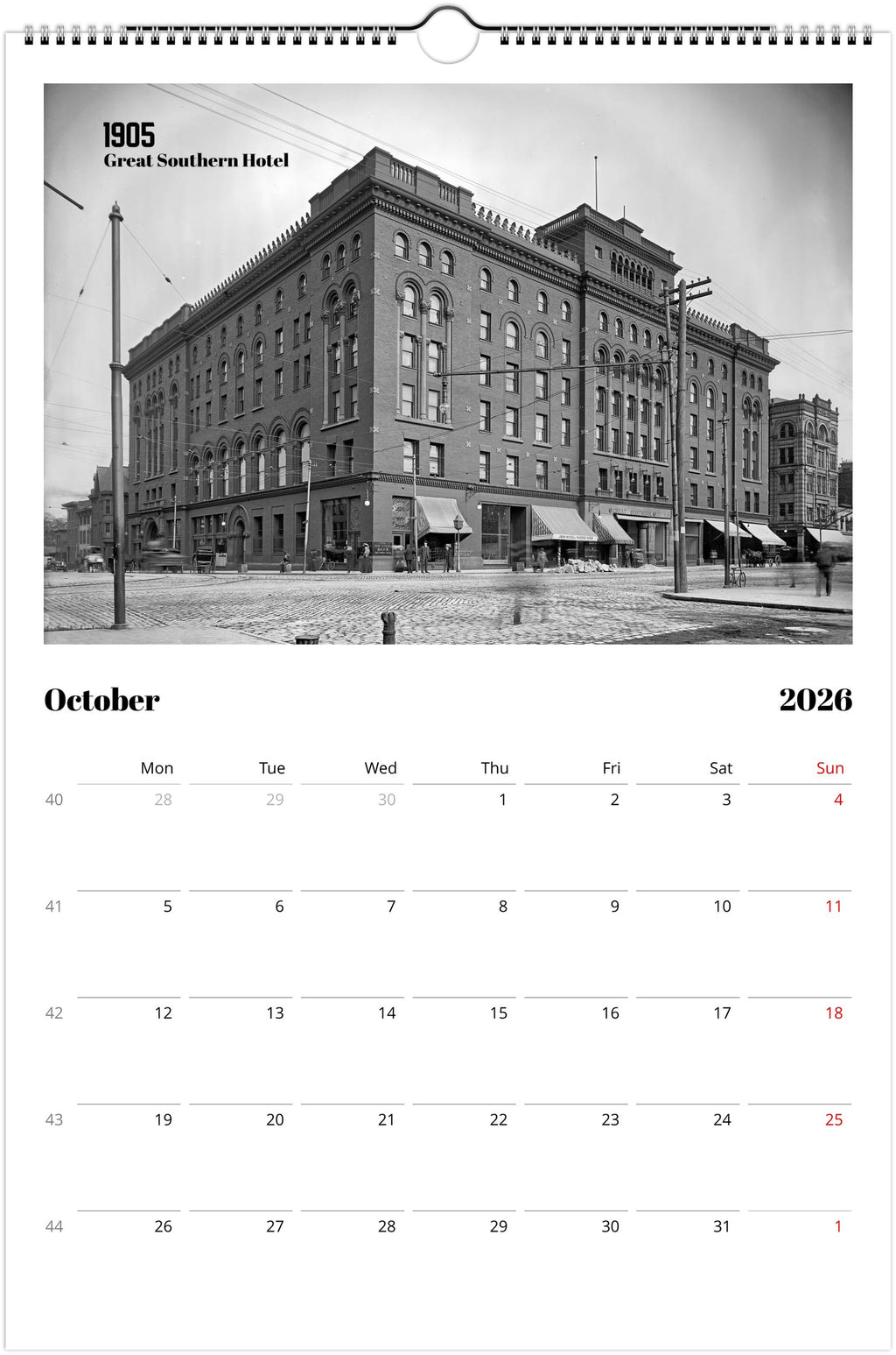 Historic Columbus, Ohio - 2026 Wall Calendar
