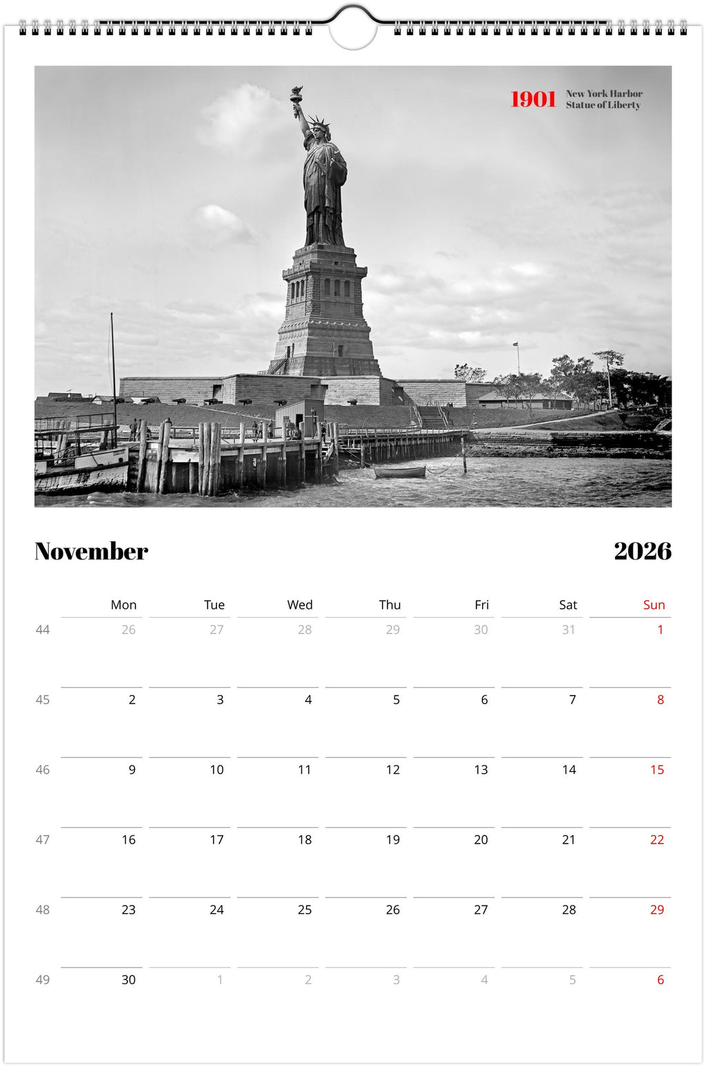 Historic New York - Wall calendar 2026