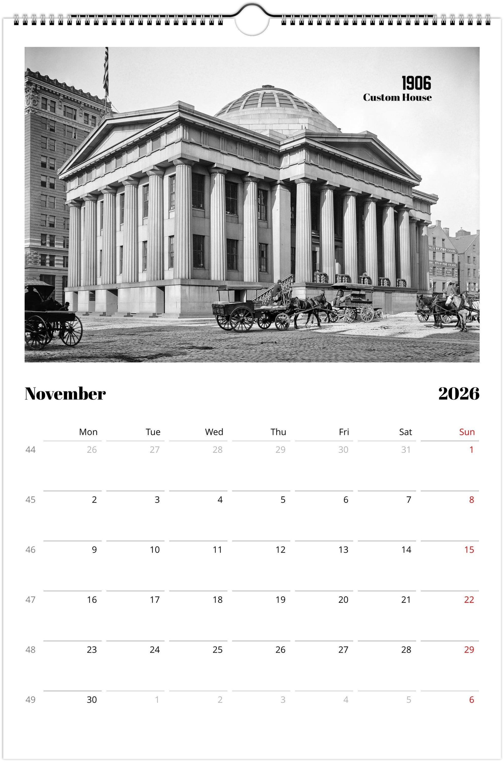 Historic Boston - 2026 Wall Calendar