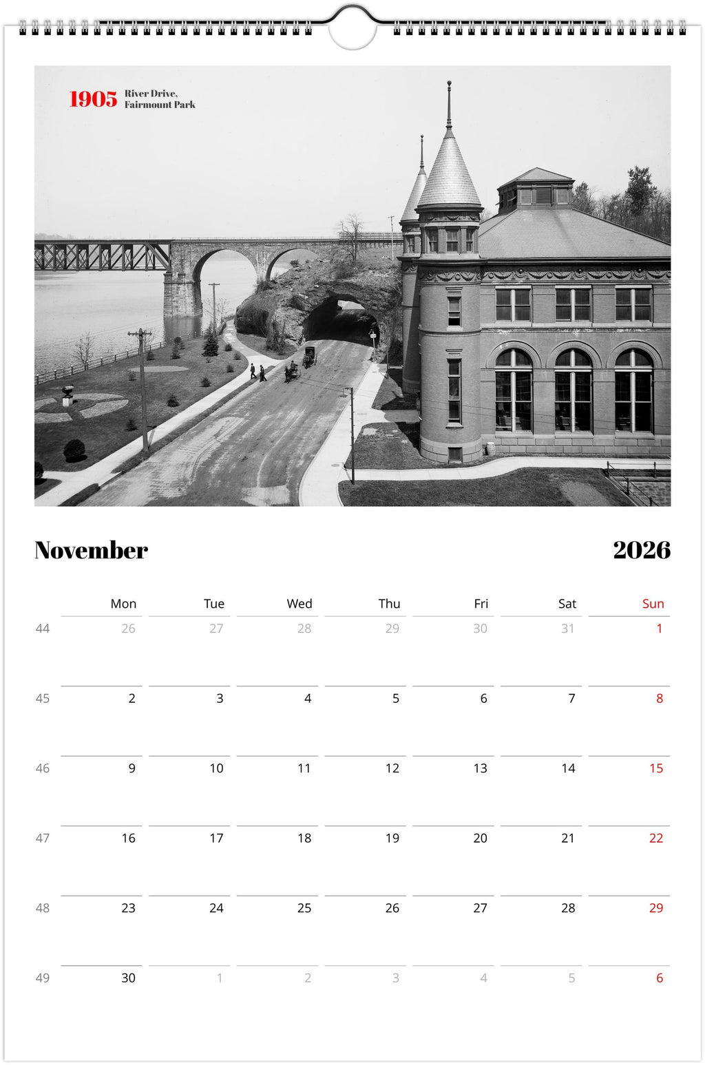 Historic Philadelphia - 2026 Wall Calendar
