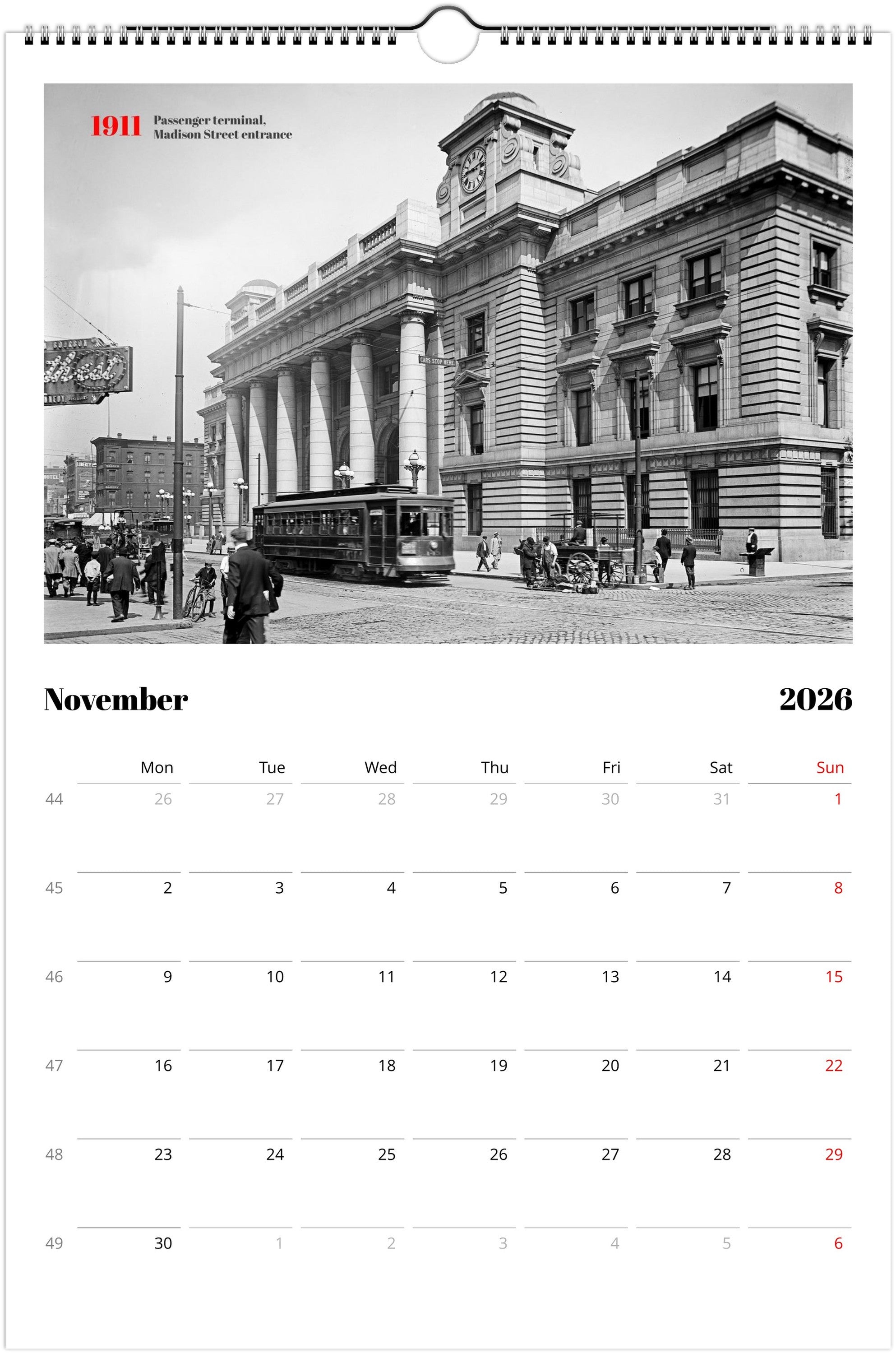 Historic Chicago - 2026 Wall Calendar