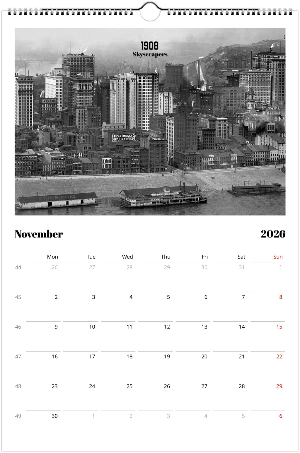 Historic Pittsburgh - 2026 Wall Calendar